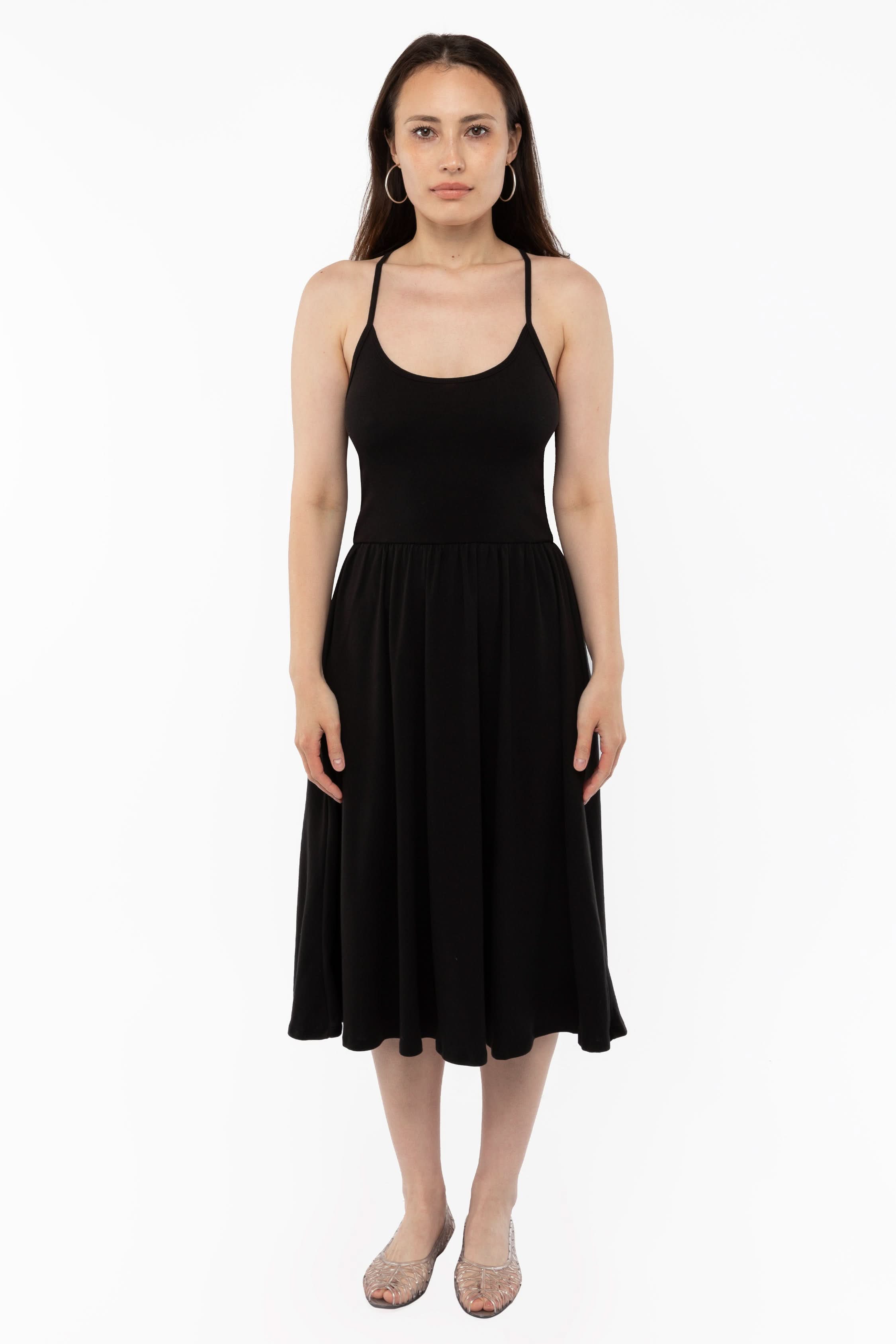 極美品✨Theory Soft Lawn Open Back Dress 黒 M 43208X - Baby Rib Cross Back Midi Dress – Los Angeles Apparel