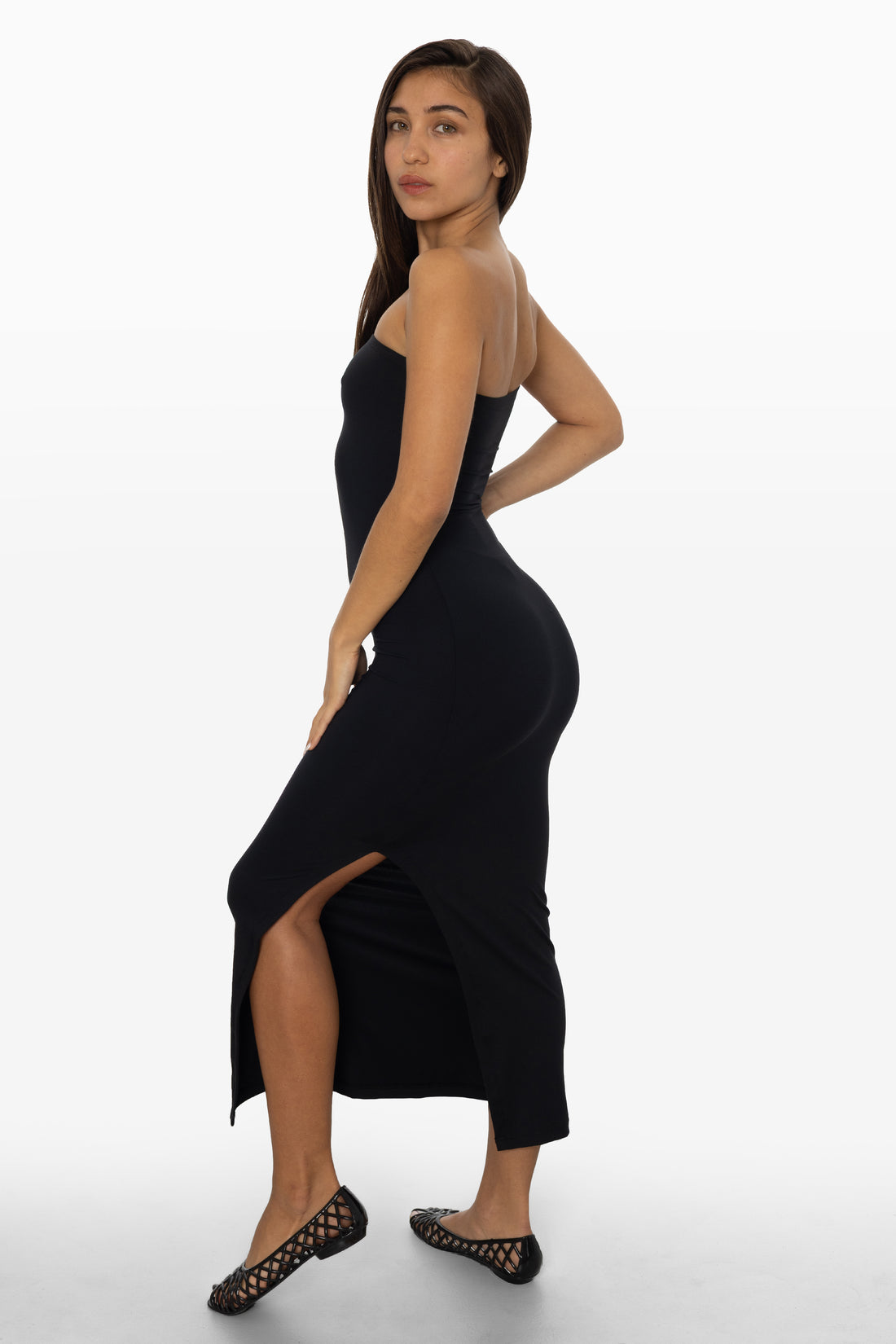RSNJ100 - UPF40 Performance Jersey Maxi Tube Dress, Black / S RSNJ100 - UPF40 Performance Jersey Maxi Tube Dress, Black / S