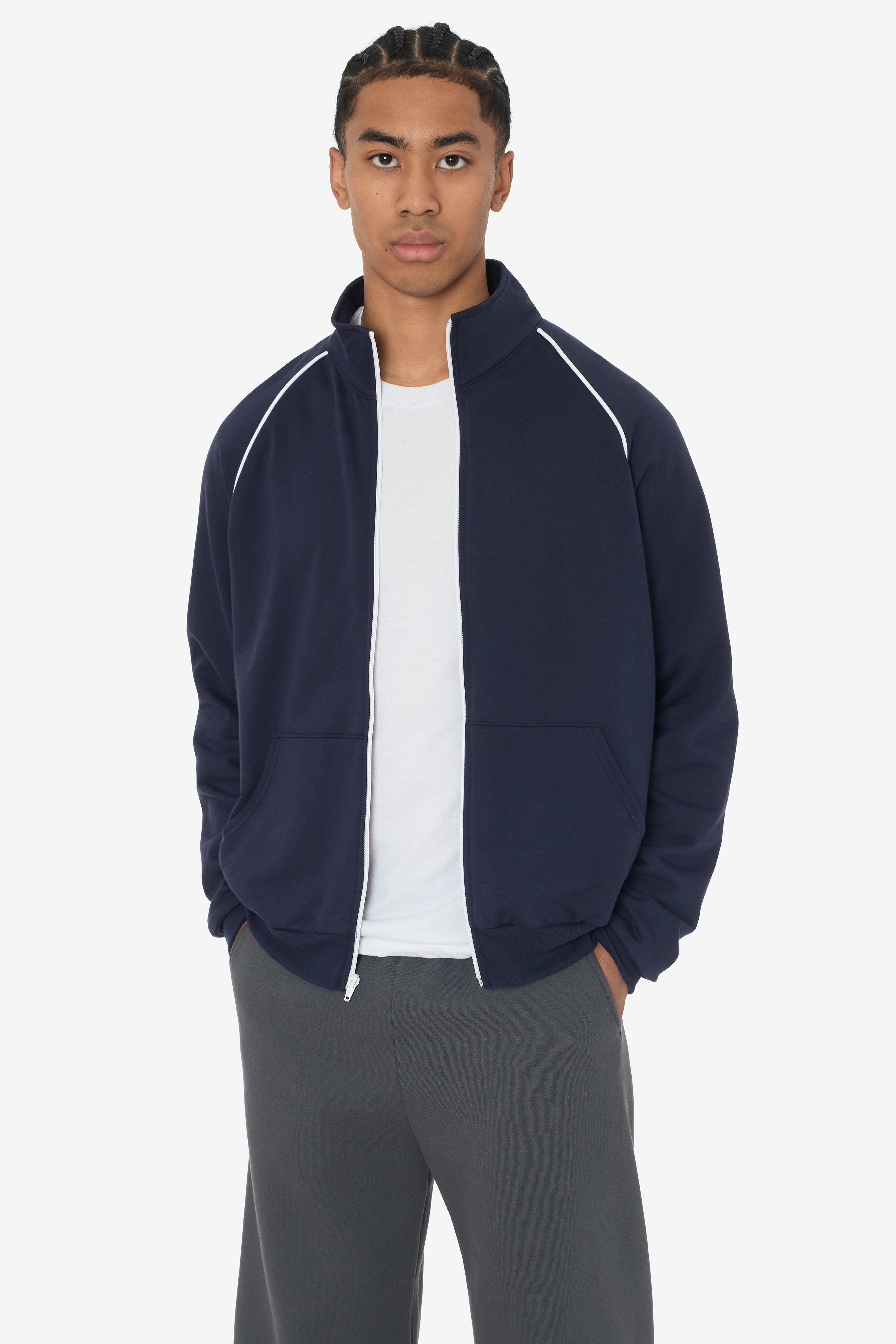 トラックジャケット 5455 - California Fleece Track Jacket – Los Angeles Apparel