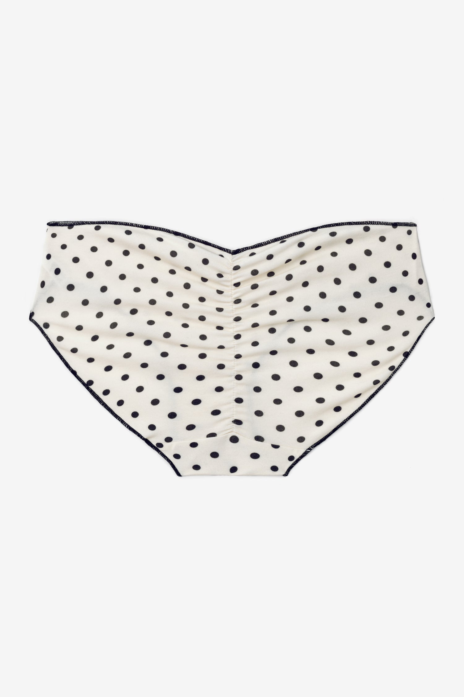 Creme/Back Polka Dots