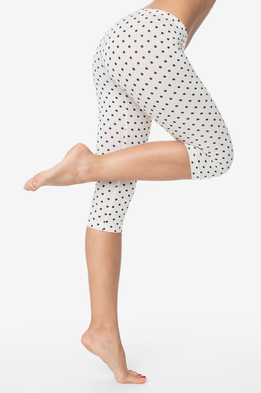 creme/black polka dots