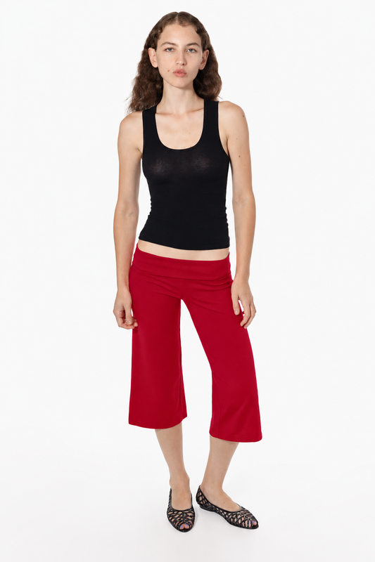 83260GD - Garment Dye Cropped Wide Yoga Legging
