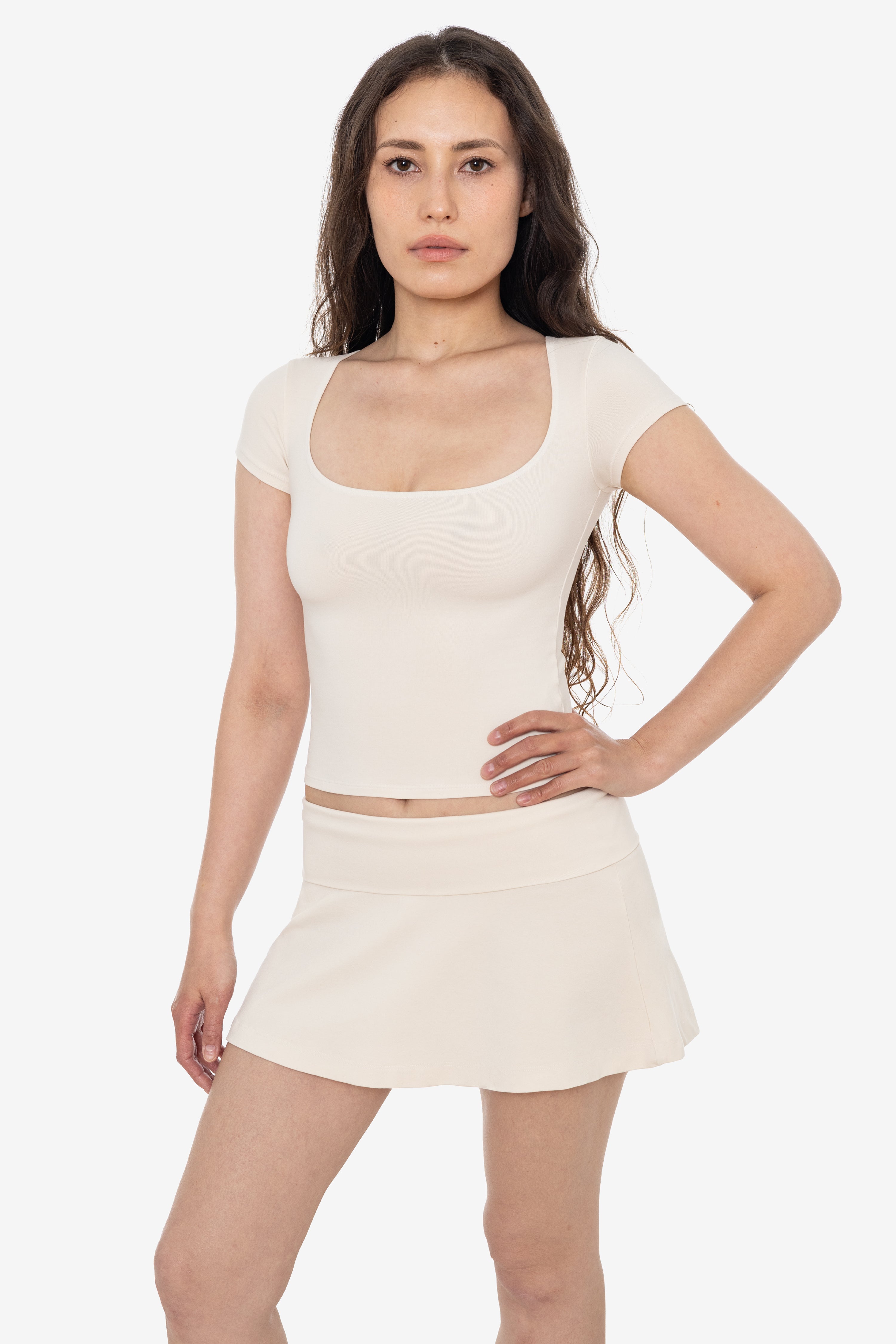 8335GD - Garment Dye Cotton Spandex Yoga Skirt – Los Angeles Apparel