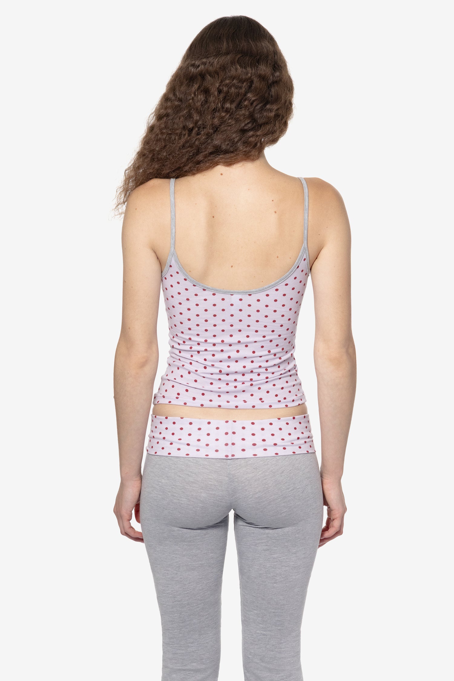 Taro/Cranberry Polka Dots/Heather Grey