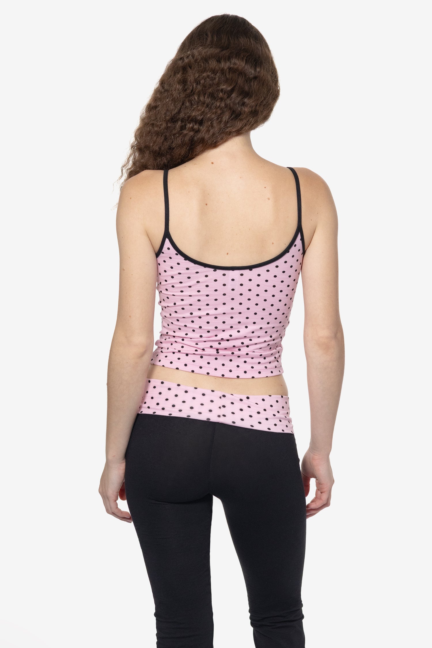 Baby Pink/Black Polka Dots/Black