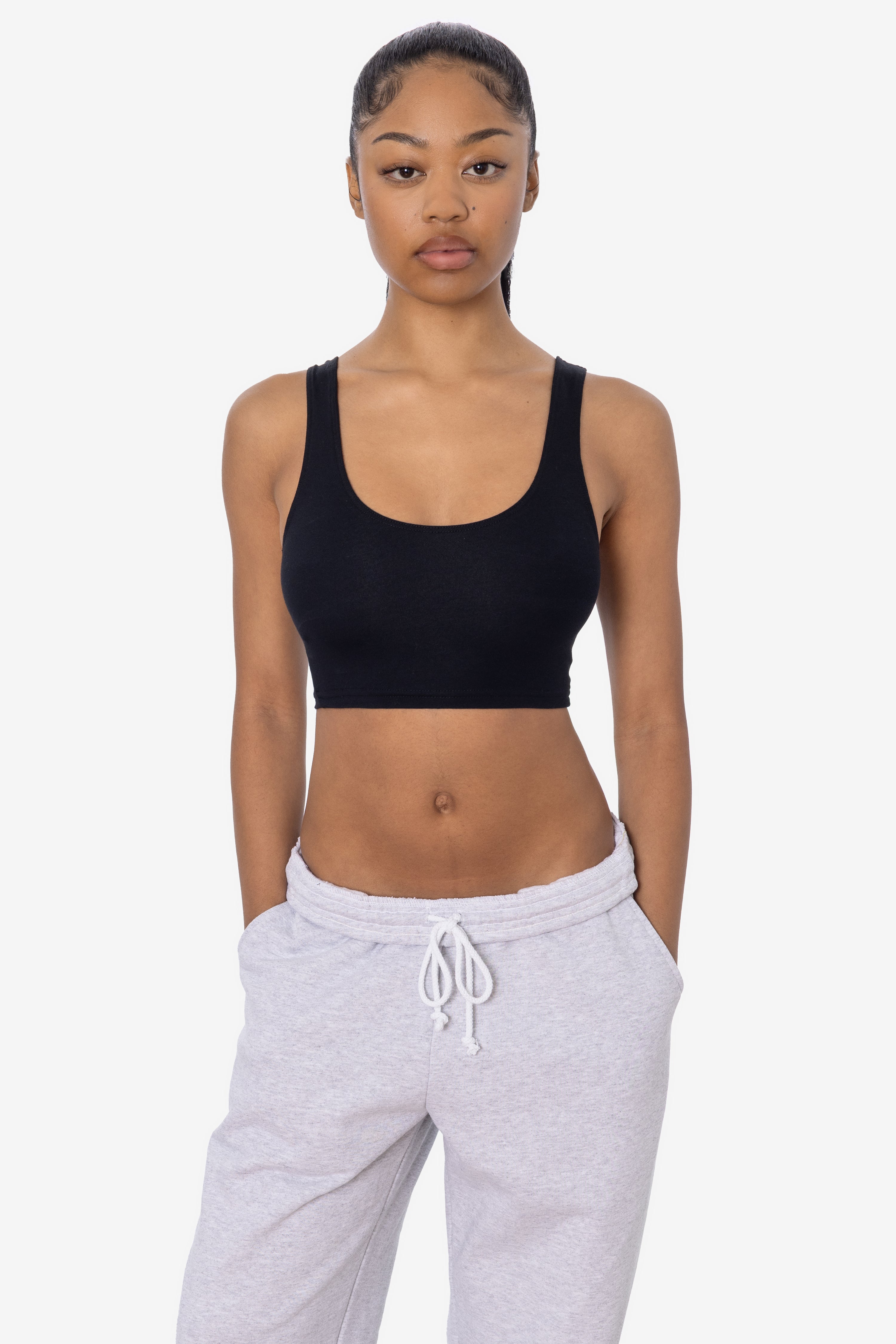 8383 - Cotton Spandex Tank Crop Top – Los Angeles Apparel