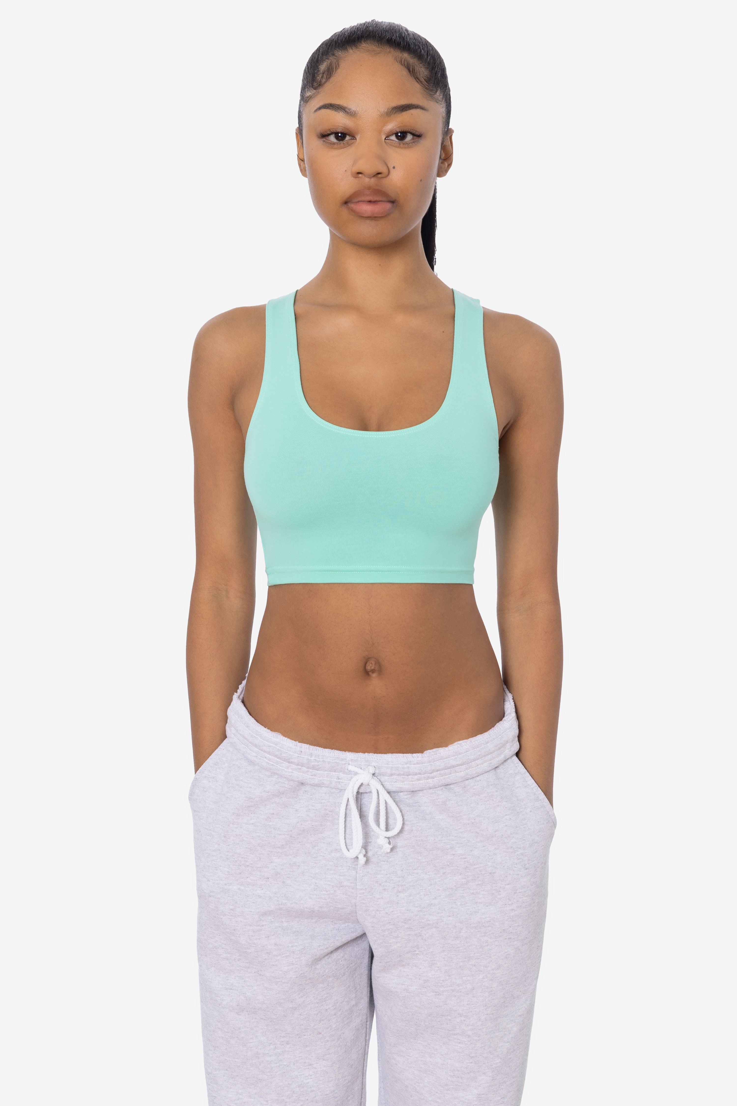8383 - Cotton Spandex Tank Crop Top – Los Angeles Apparel