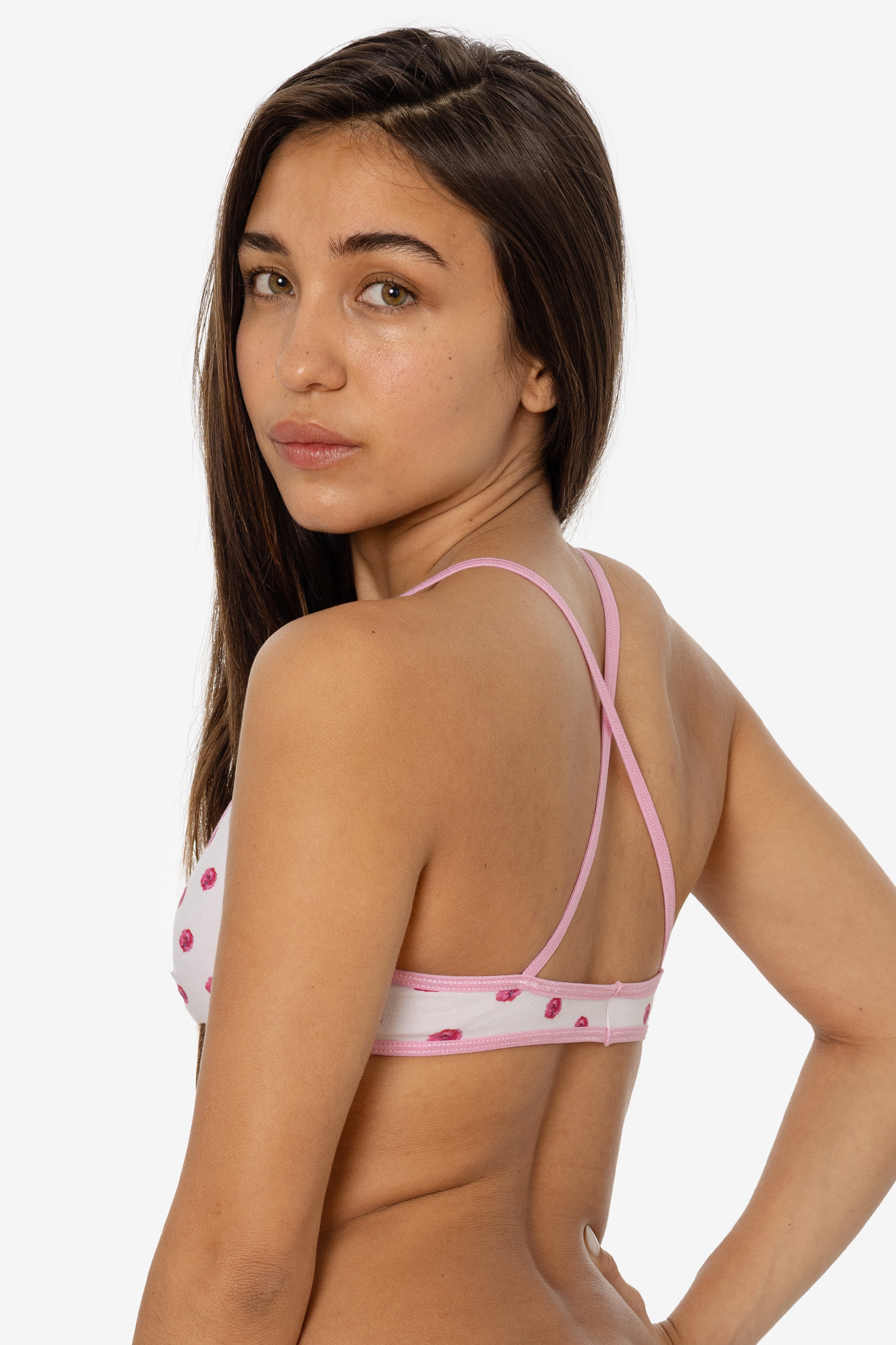8392P - Printed Crossback Bra – Los Angeles Apparel