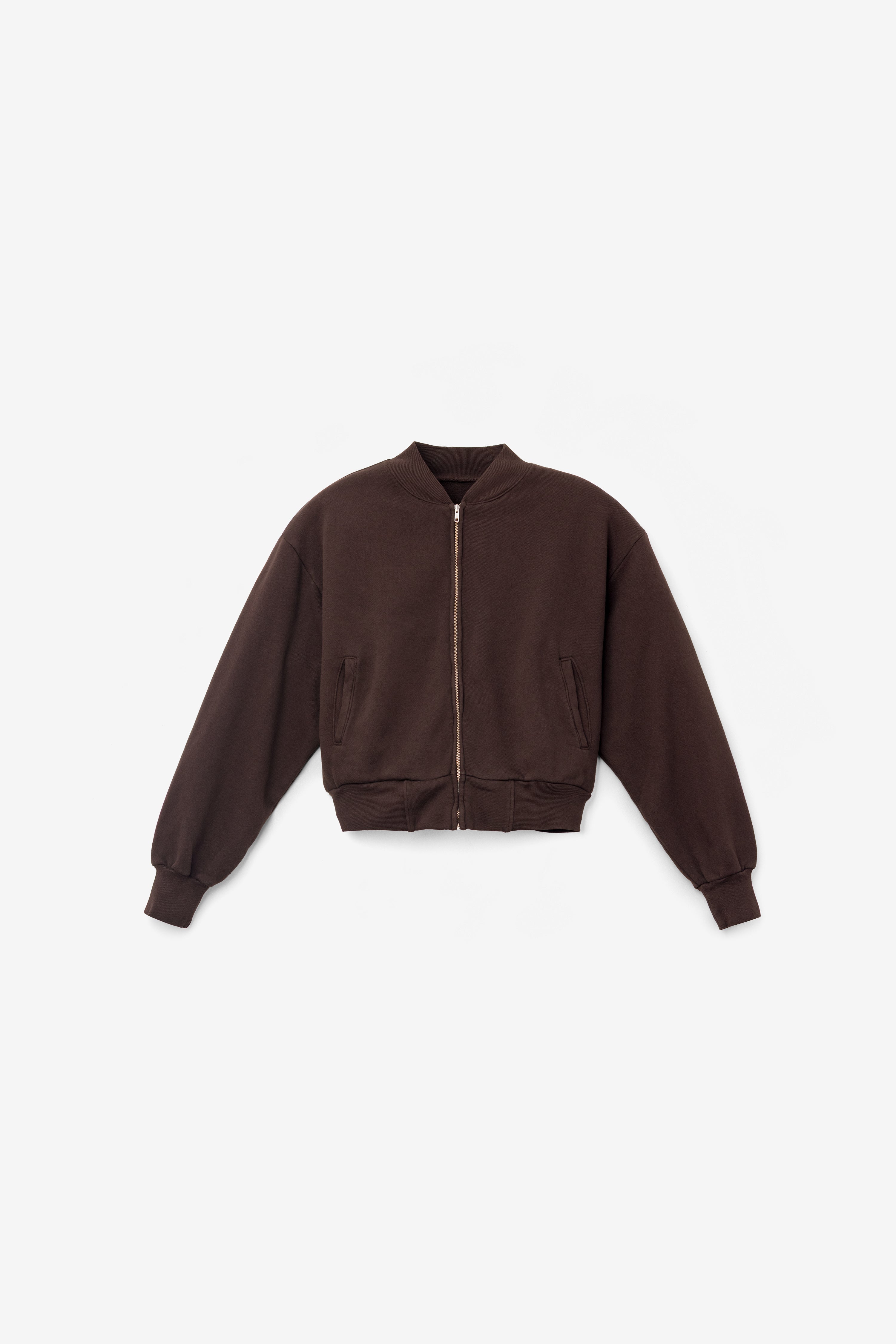 ALP375GD - Alpine Fleece Zip Up Cropped Bomber – Los Angeles Apparel