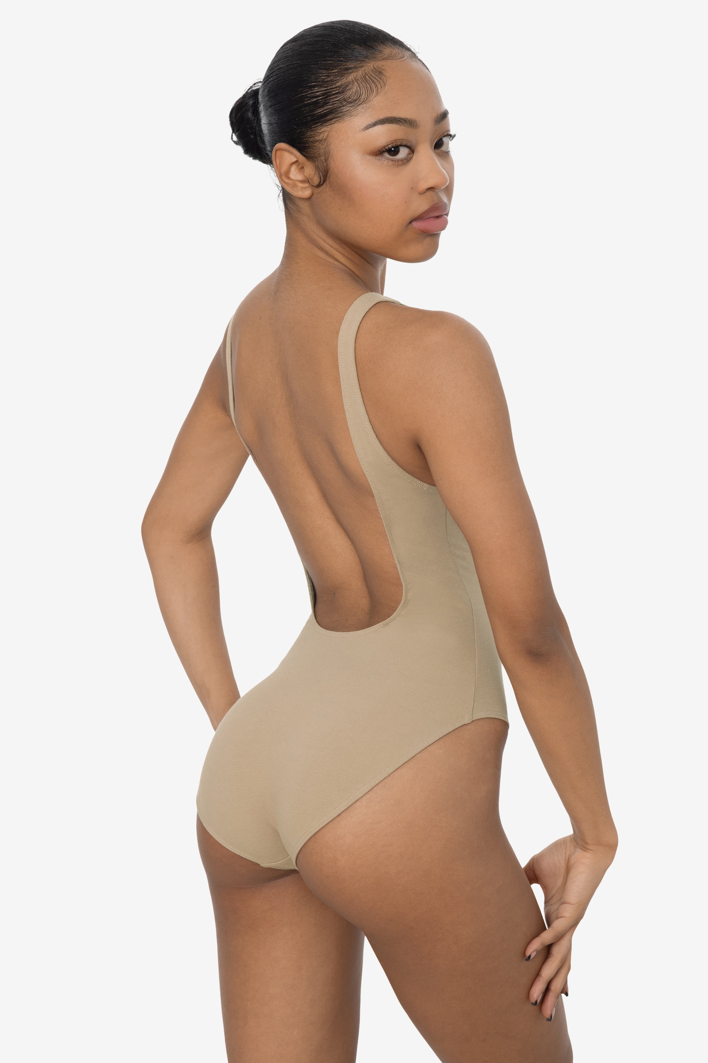 B111CF - Tank Scoop Back Bodysuit – Los Angeles Apparel