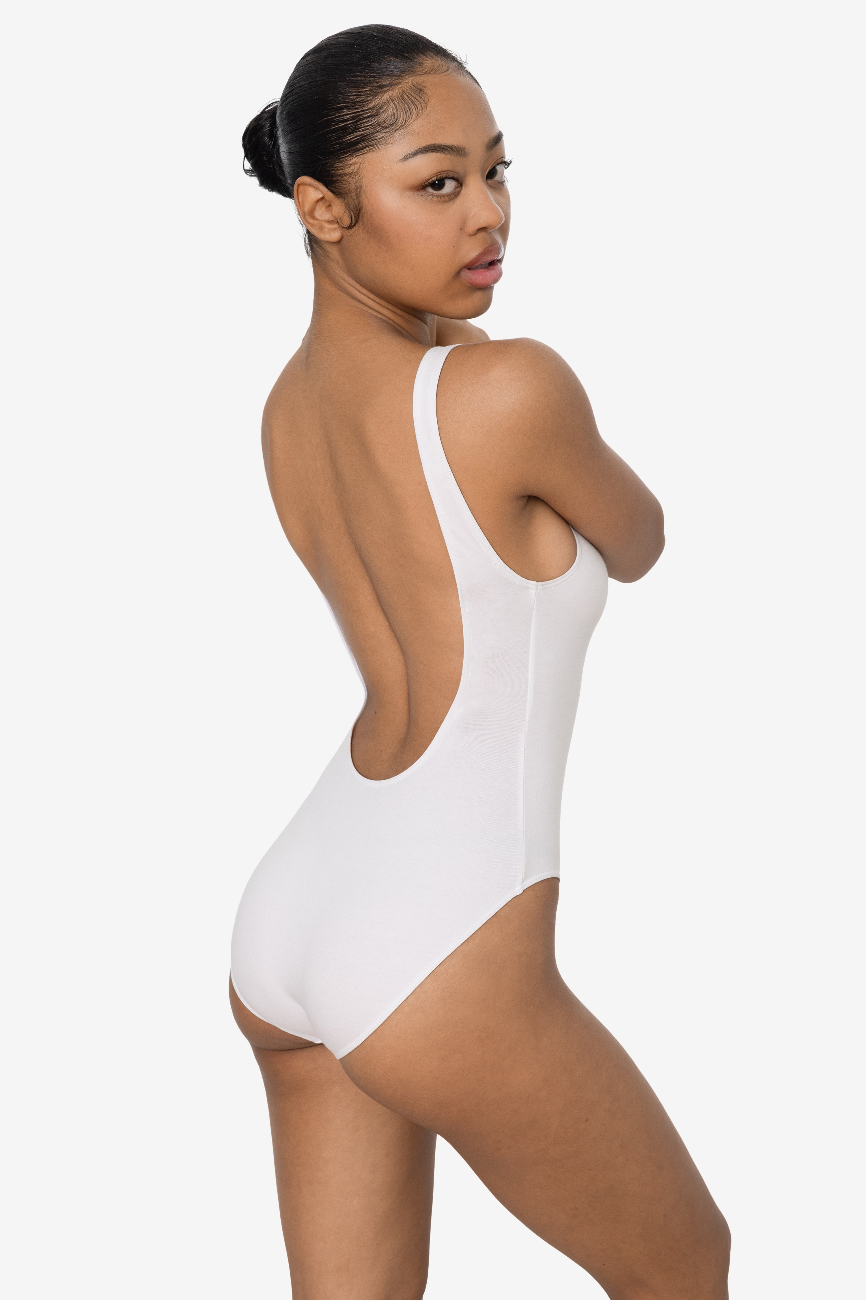 B111CF - Tank Scoop Back Bodysuit – Los Angeles Apparel