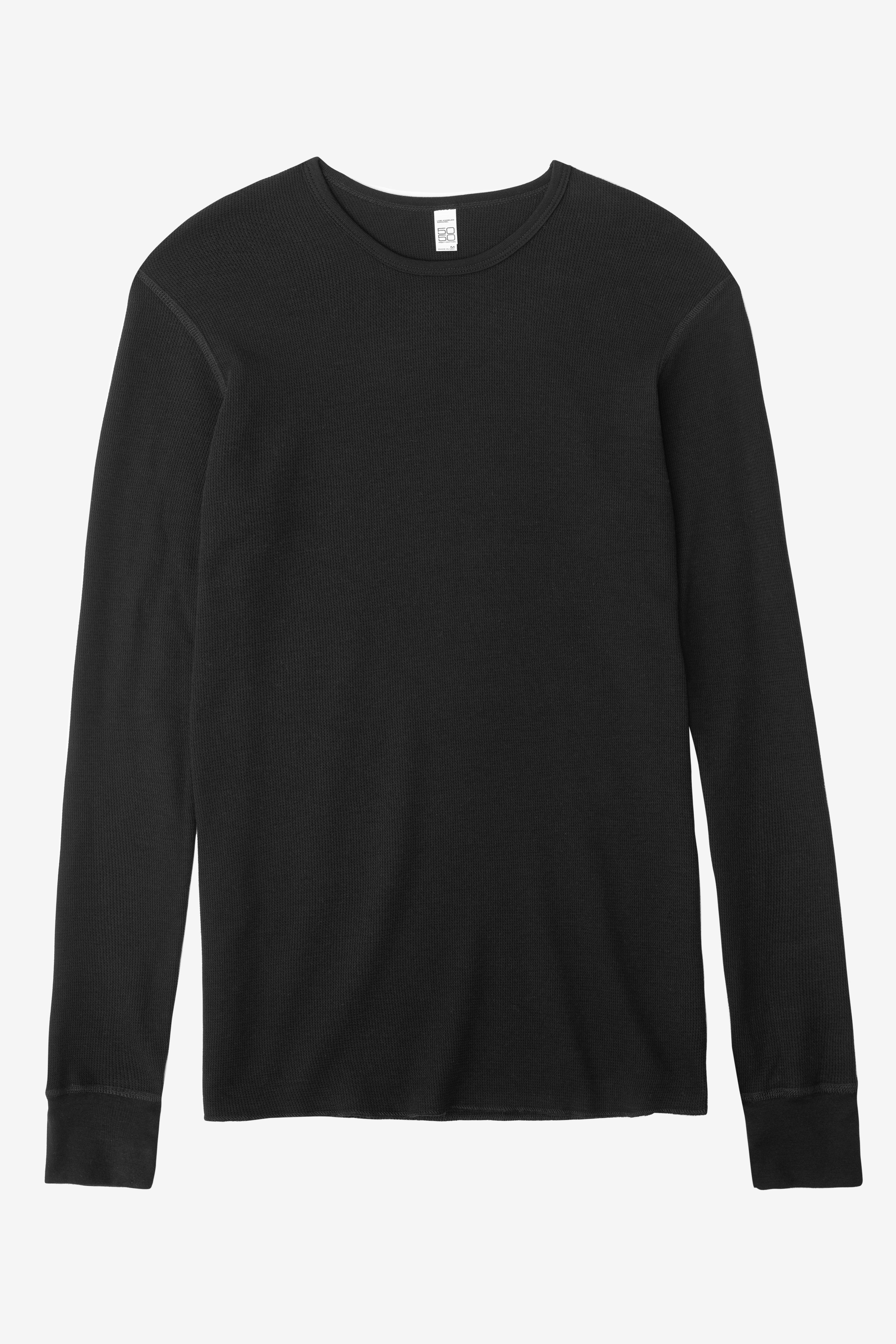 T407 Poly-Cotton Thermal Long Sleeve Crewneck - Main Image