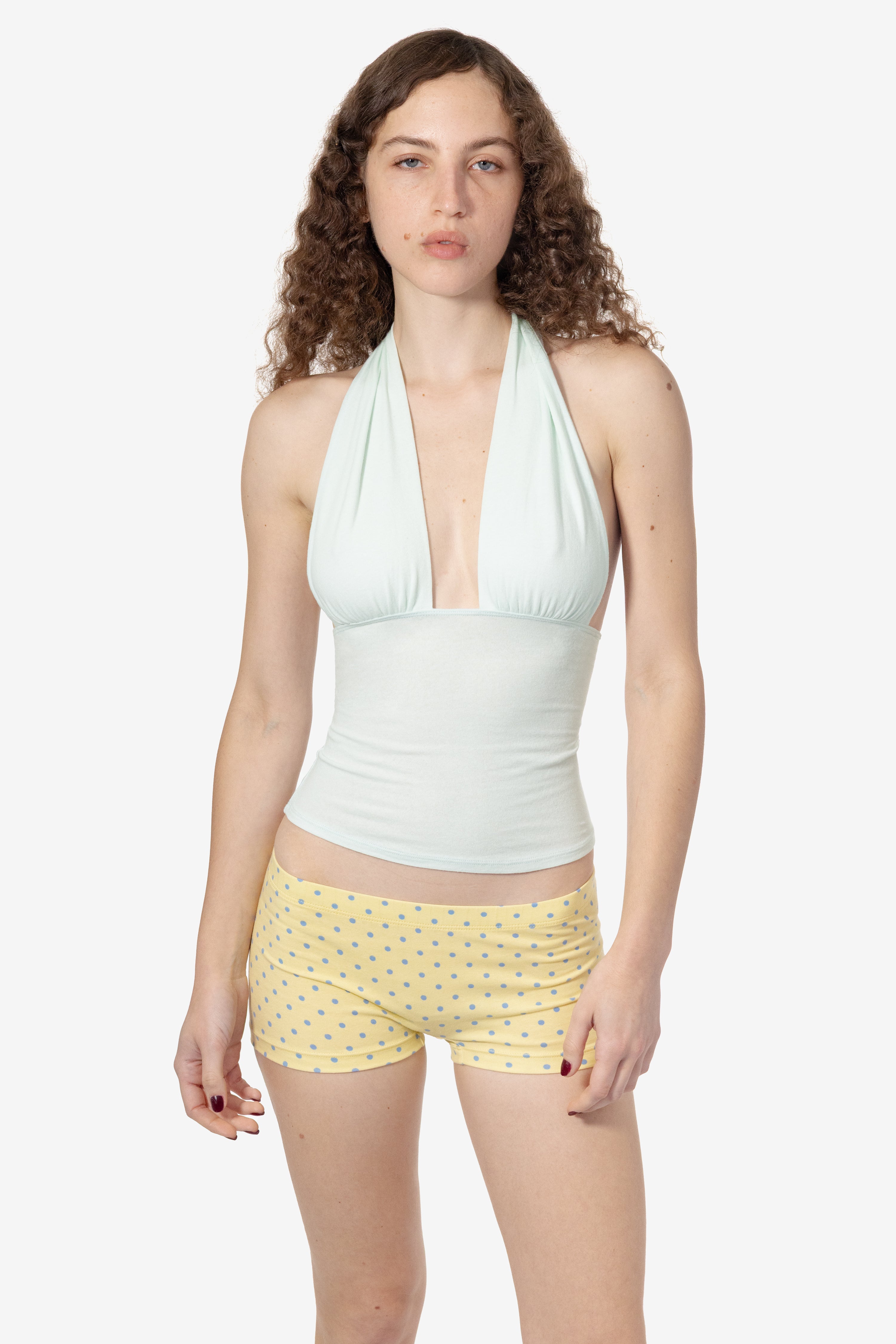 CC3853 - Cheesecloth Ruched Halter Top – Los Angeles Apparel