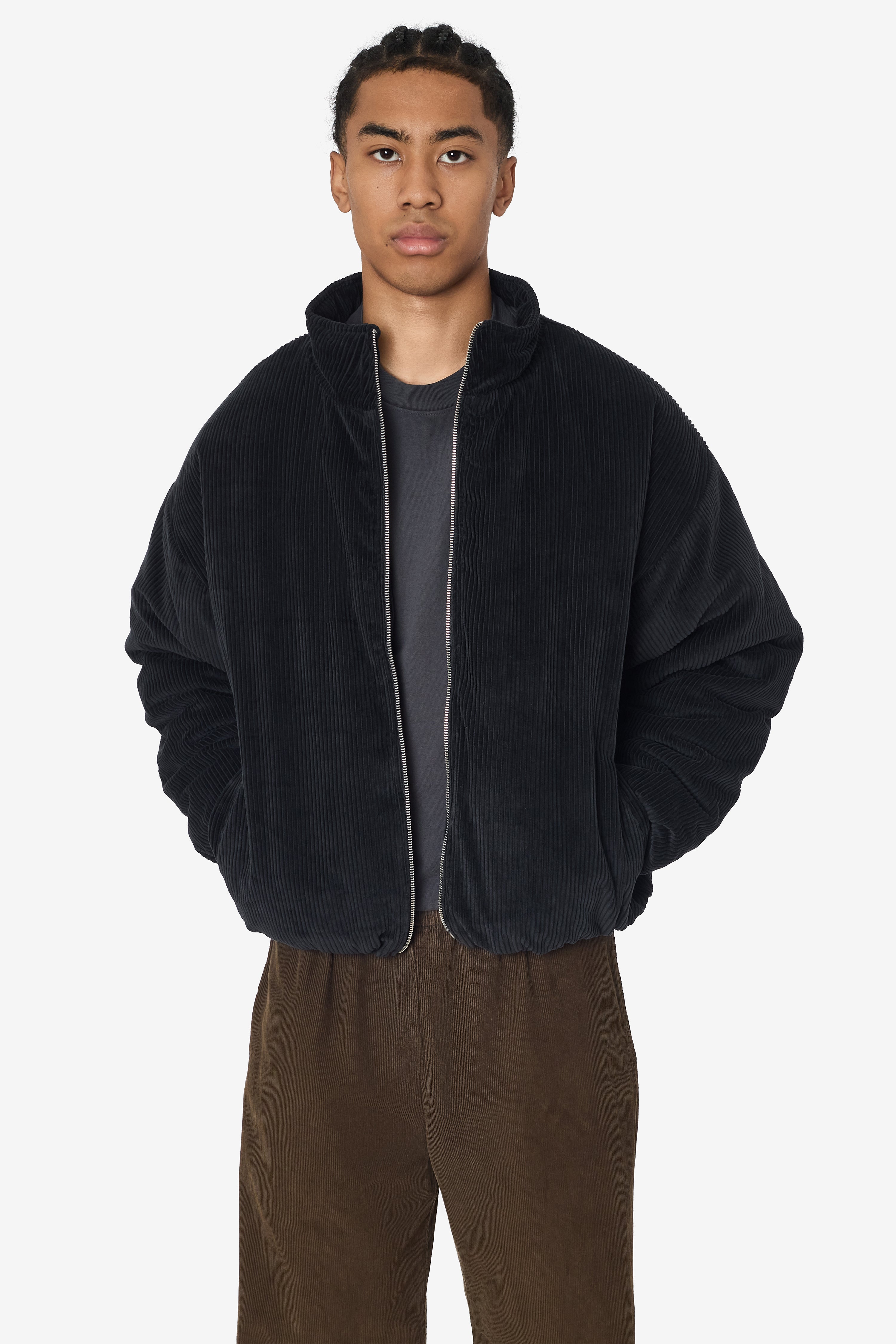 CD410PD - Corduroy Puffy Zip Up Jacket – Los Angeles Apparel