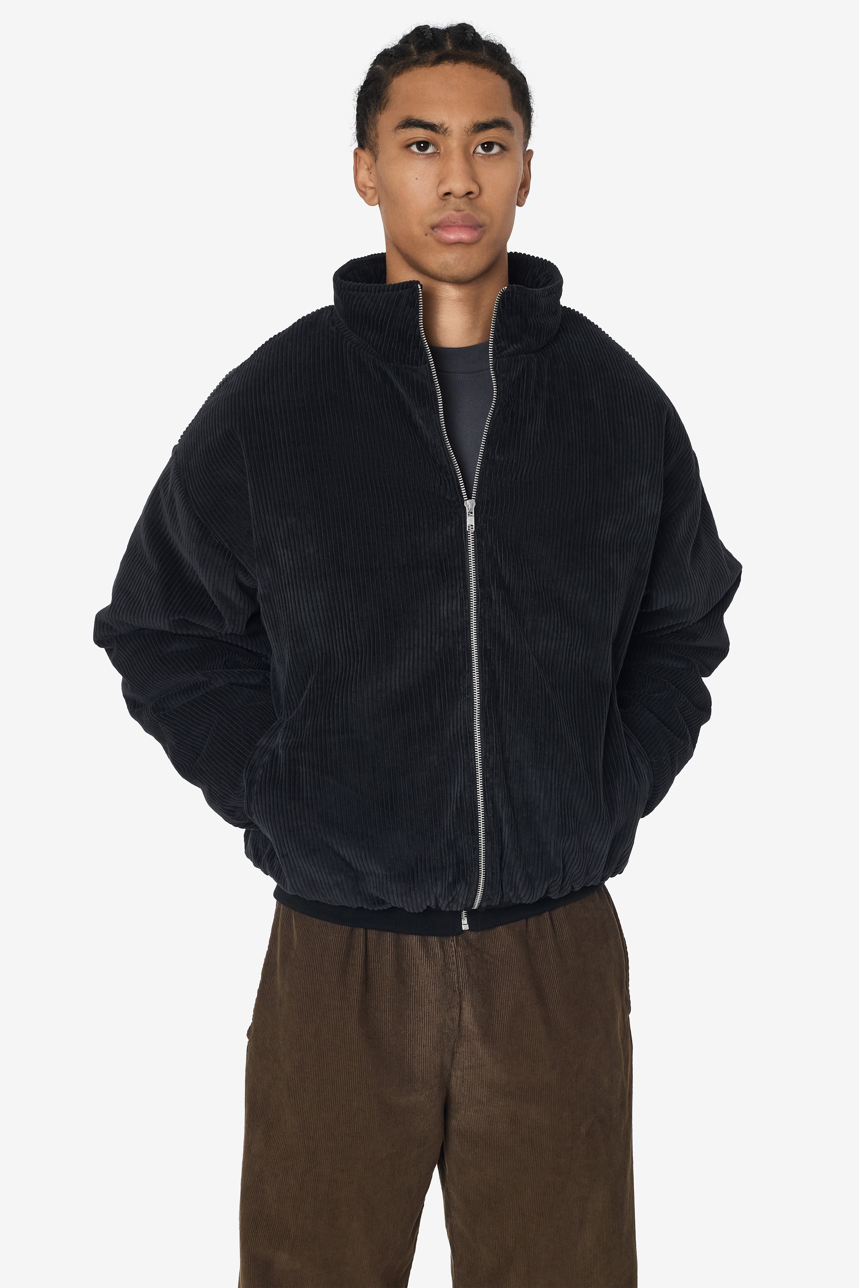 CD410PD - Corduroy Puffy Zip Up Jacket – Los Angeles Apparel