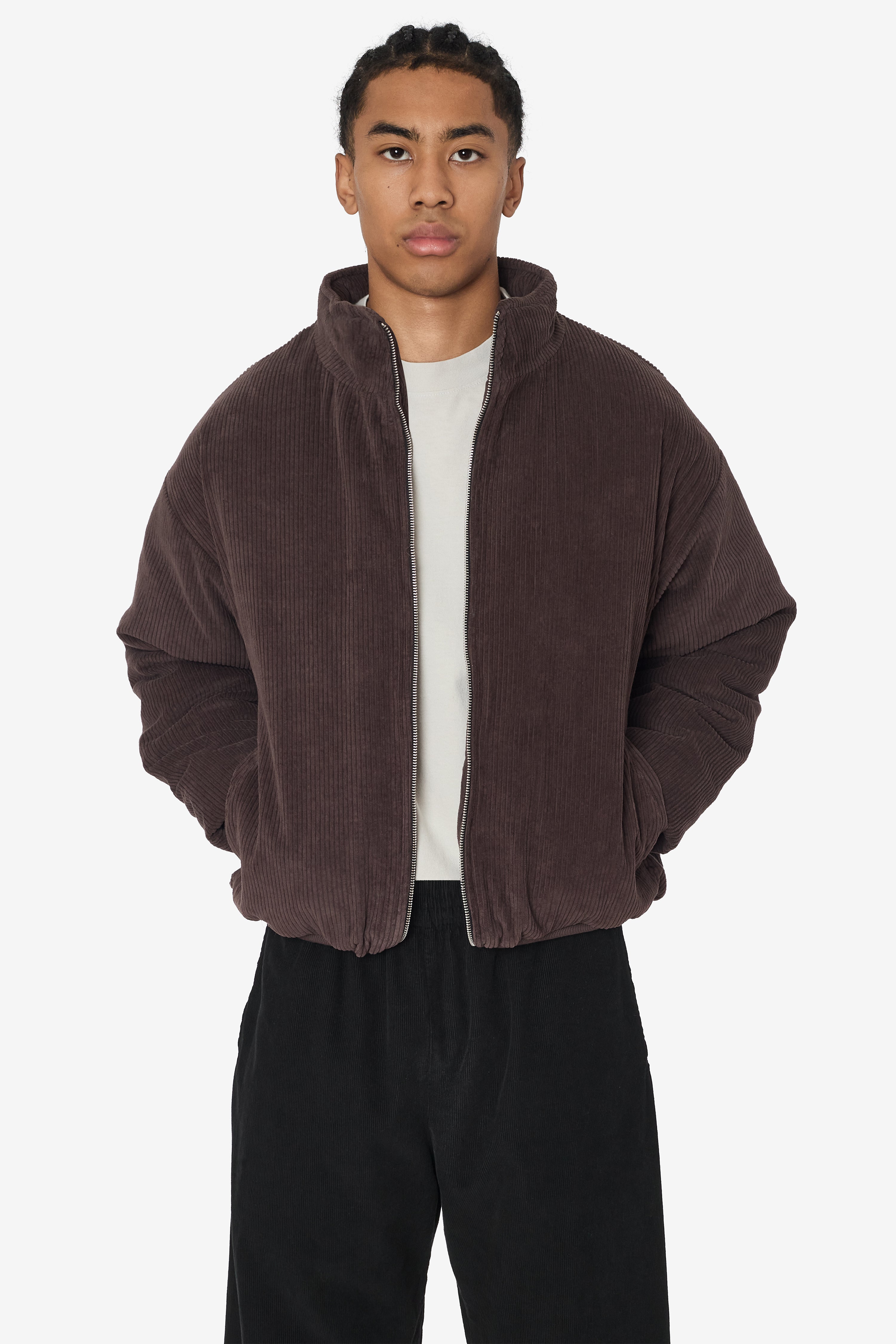 CD410PD - Corduroy Puffy Zip Up Jacket – Los Angeles Apparel