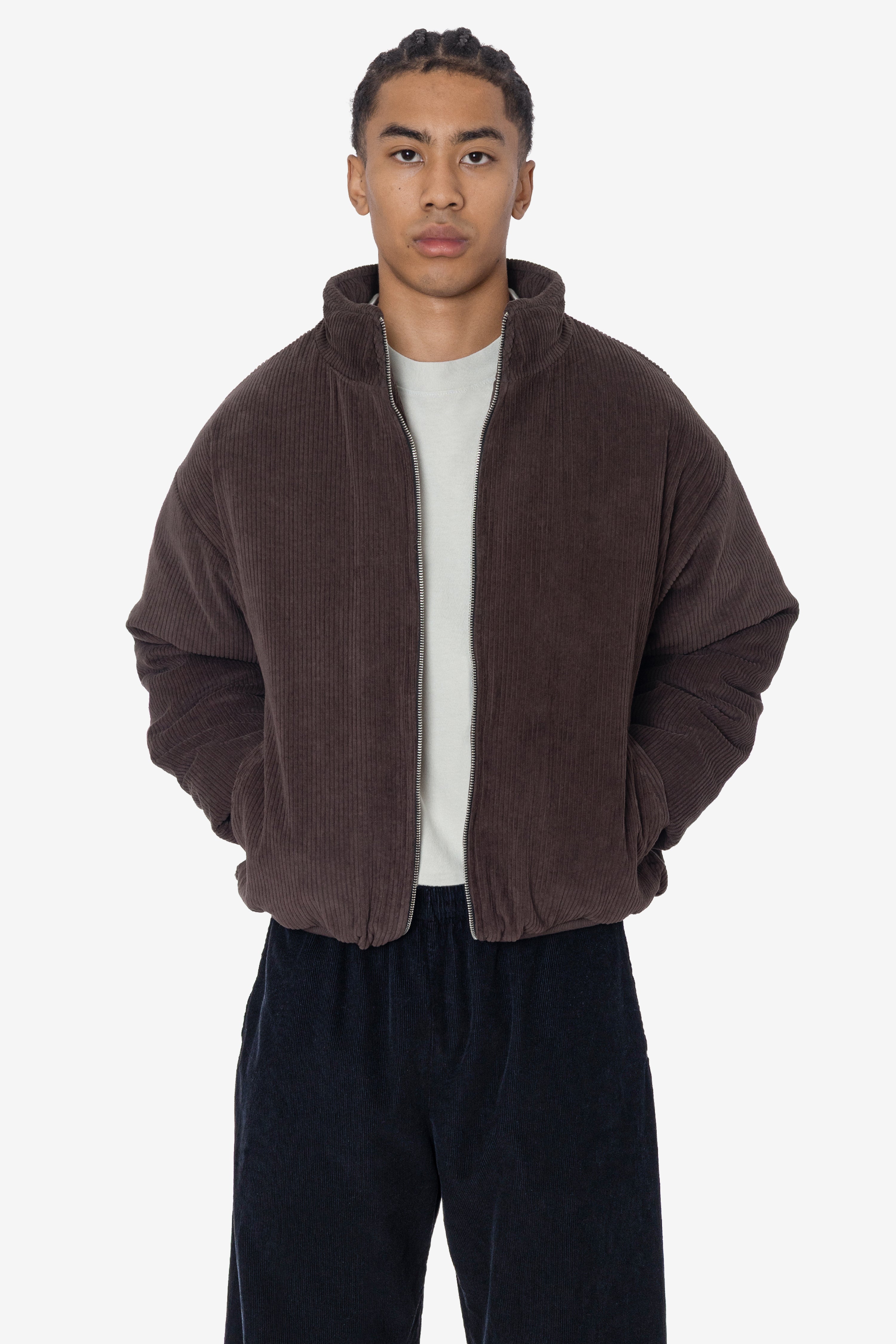 ジャケット・アウター Eaphi CORDUROY PUFFY JACKET CD410PD - Corduroy Puffy Zip Up Jacket – Los Angeles Apparel