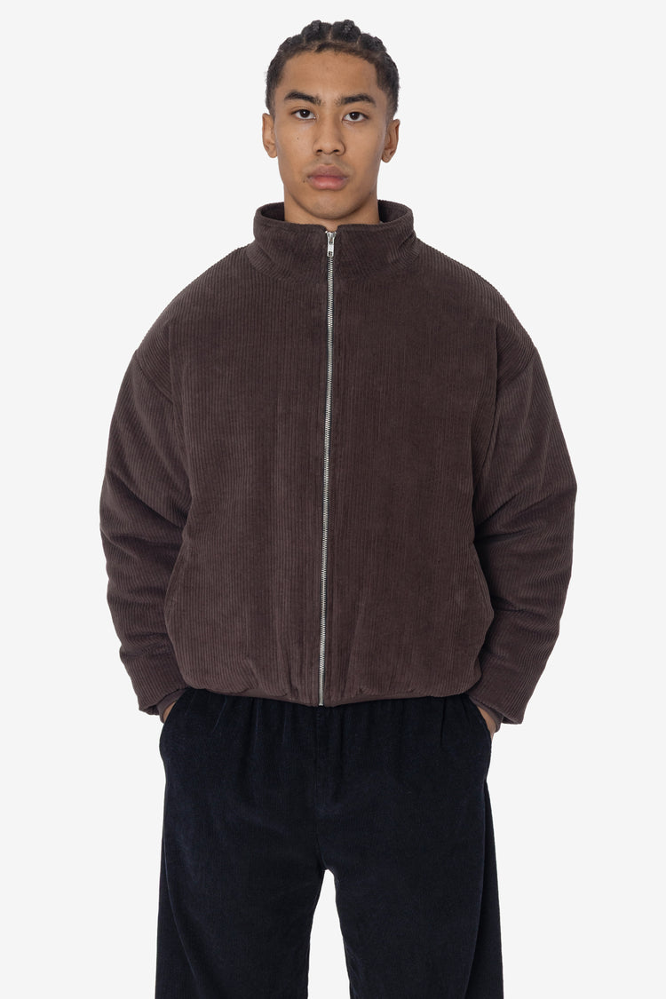 CD410PD - Corduroy Puffy Zip Up Jacket