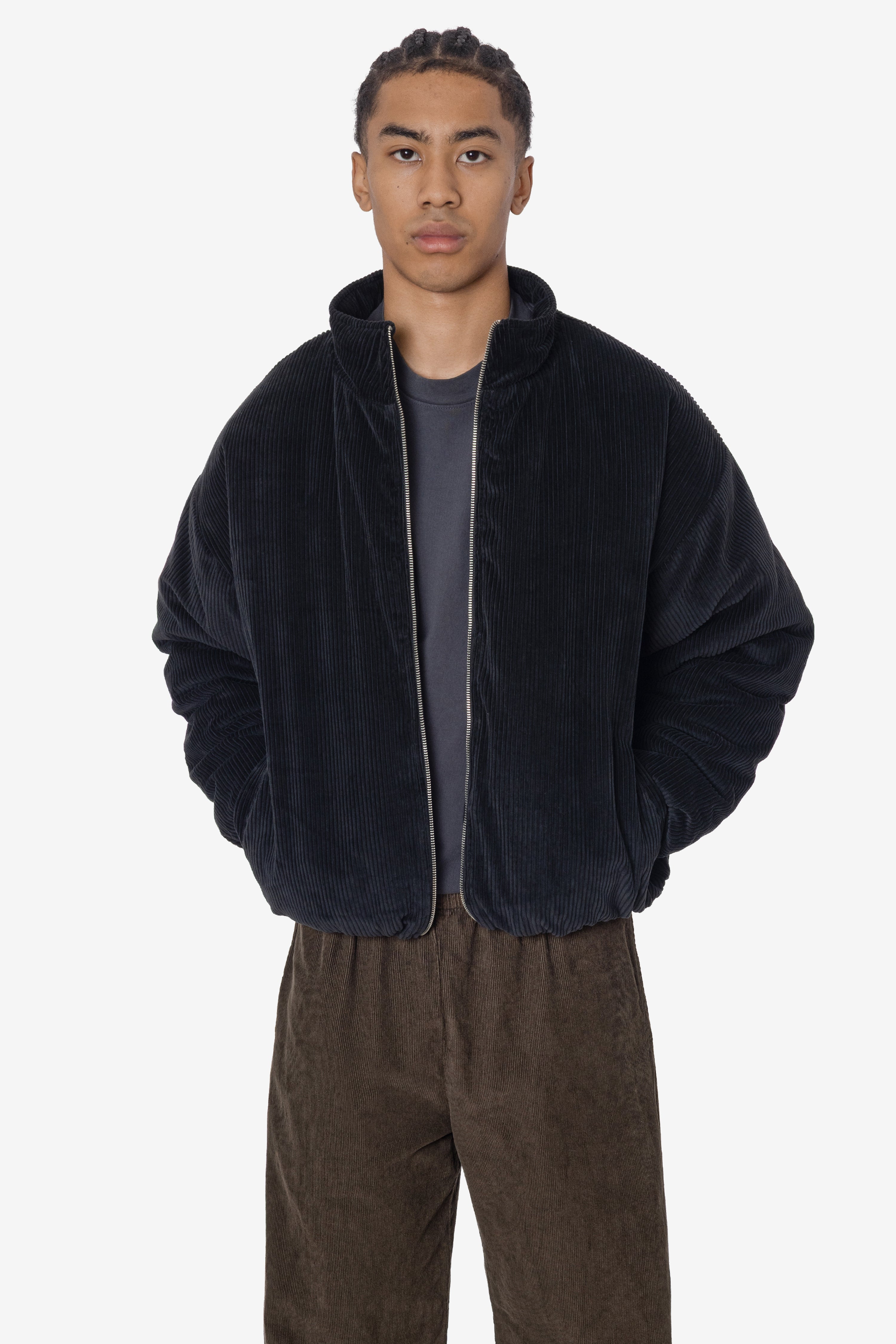 CD410PD - Corduroy Puffy Zip Up Jacket – Los Angeles Apparel