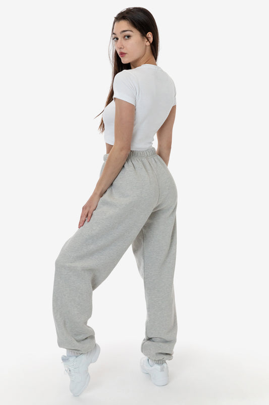 Womens Good American grey Fleece-Lined Wide-Leg Sweatpants