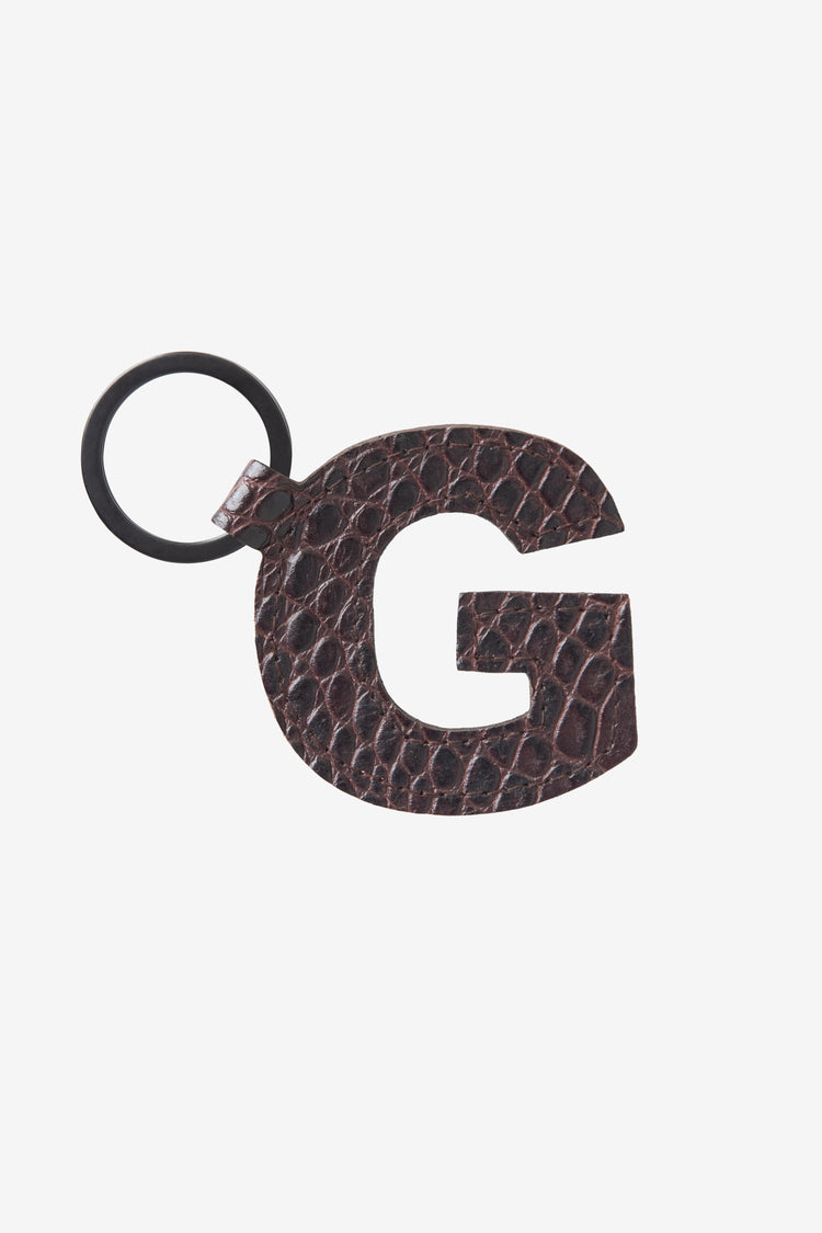 RLH520 - Leather Alphabet Keychain