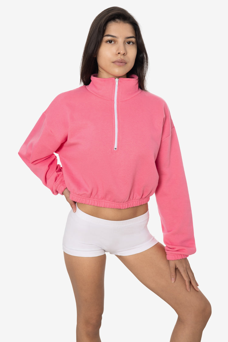 F396 - Flex Fleece Half Zip Cropped Pullover
