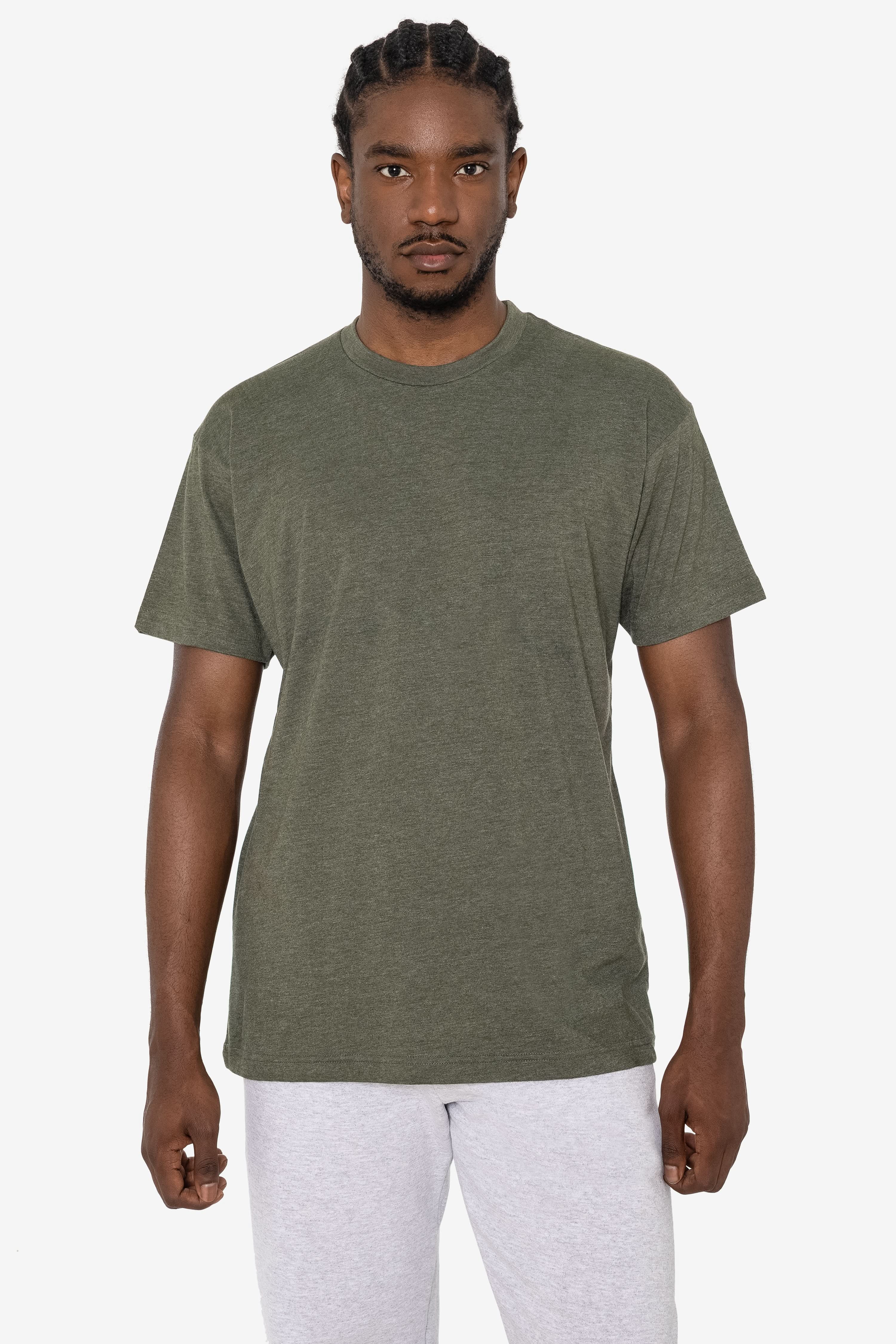トップス LOS ANGELES APPAREL FF01 - Poly-Cotton Crew Neck T-Shirt – Los Angeles Apparel