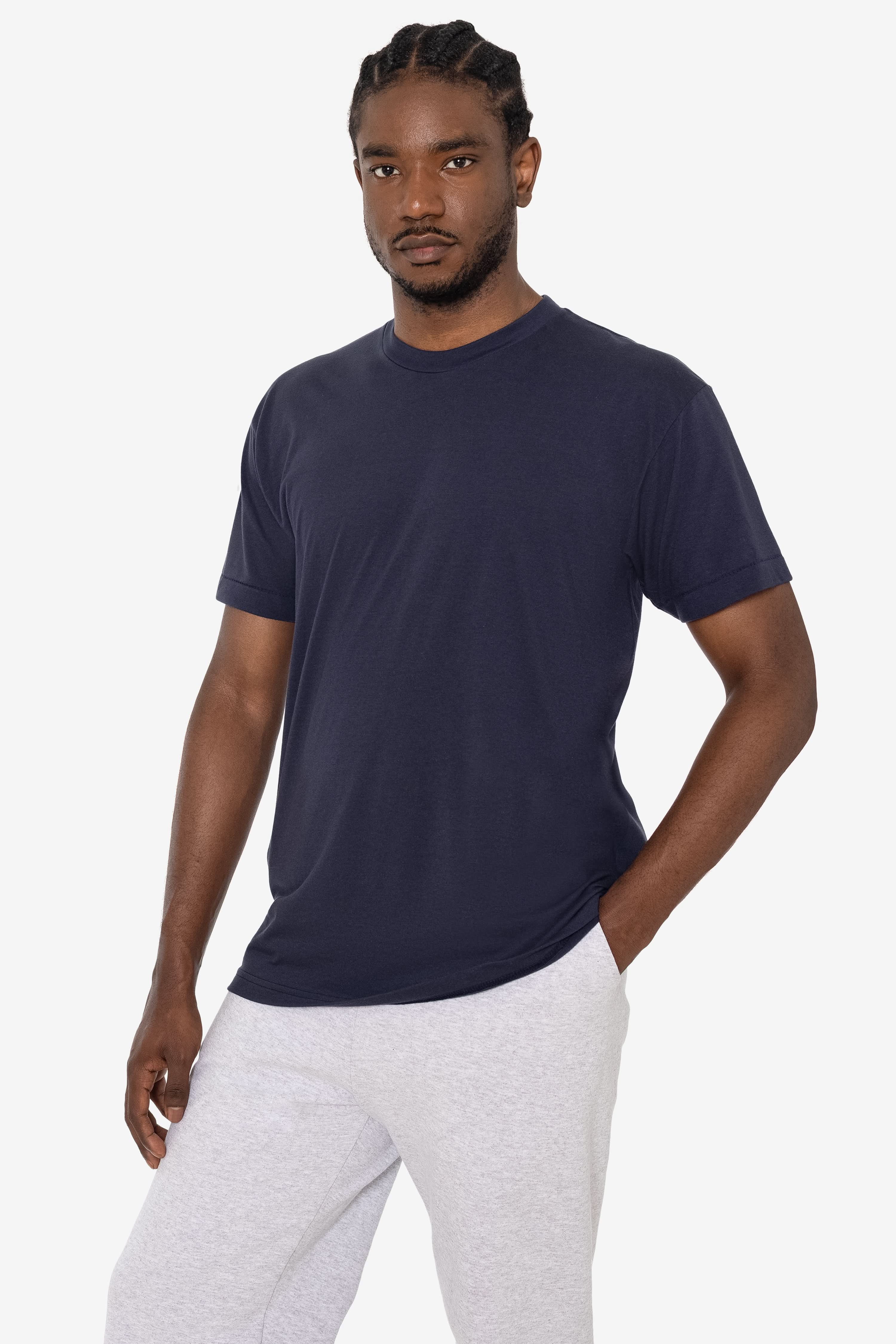 FF01 - Poly-Cotton Crew Neck T-Shirt – Los Angeles Apparel