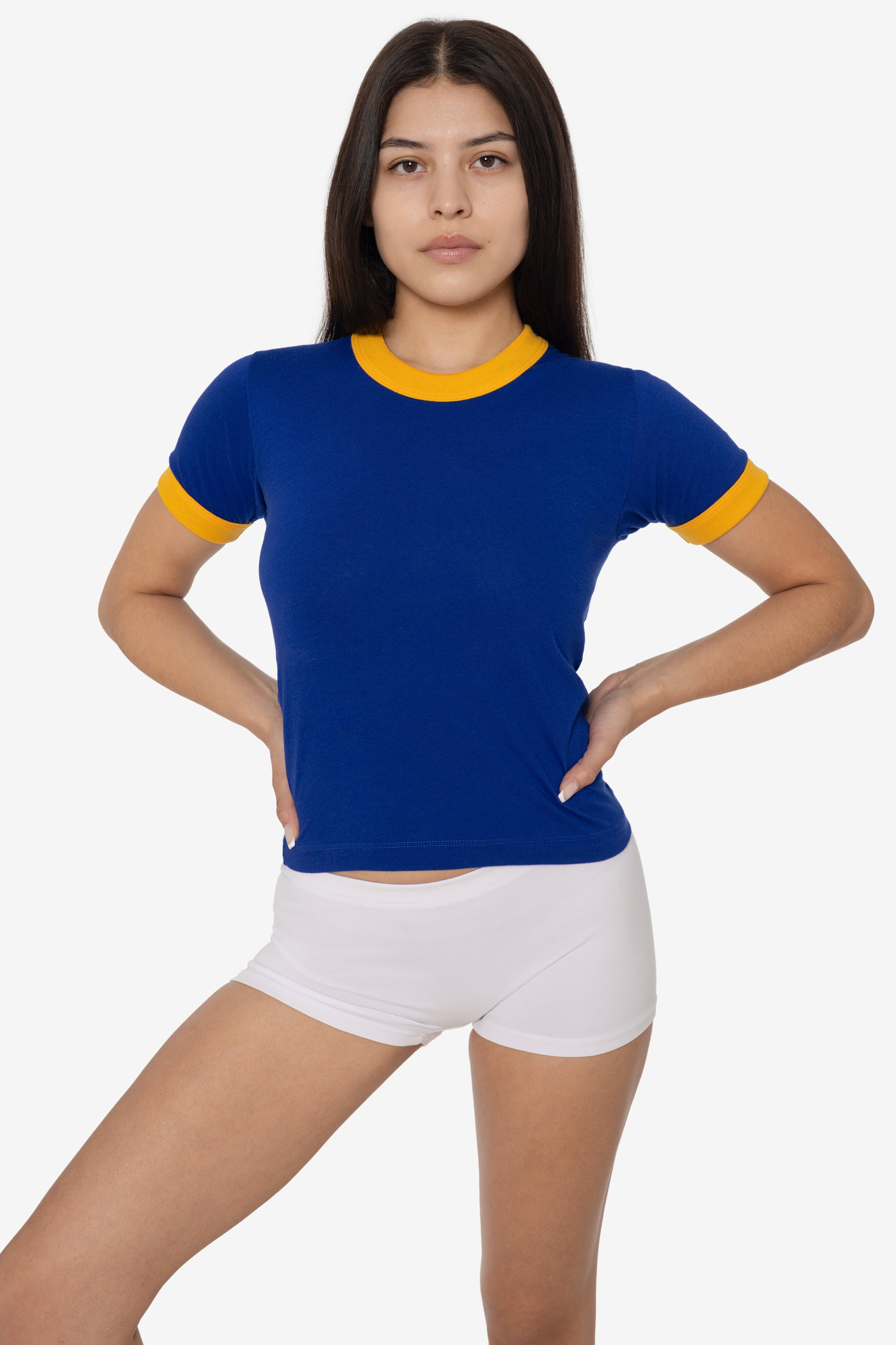 Polyester Ringer Tee FF310 - Women's Poly Cotton Ringer Tee – Los Angeles Apparel