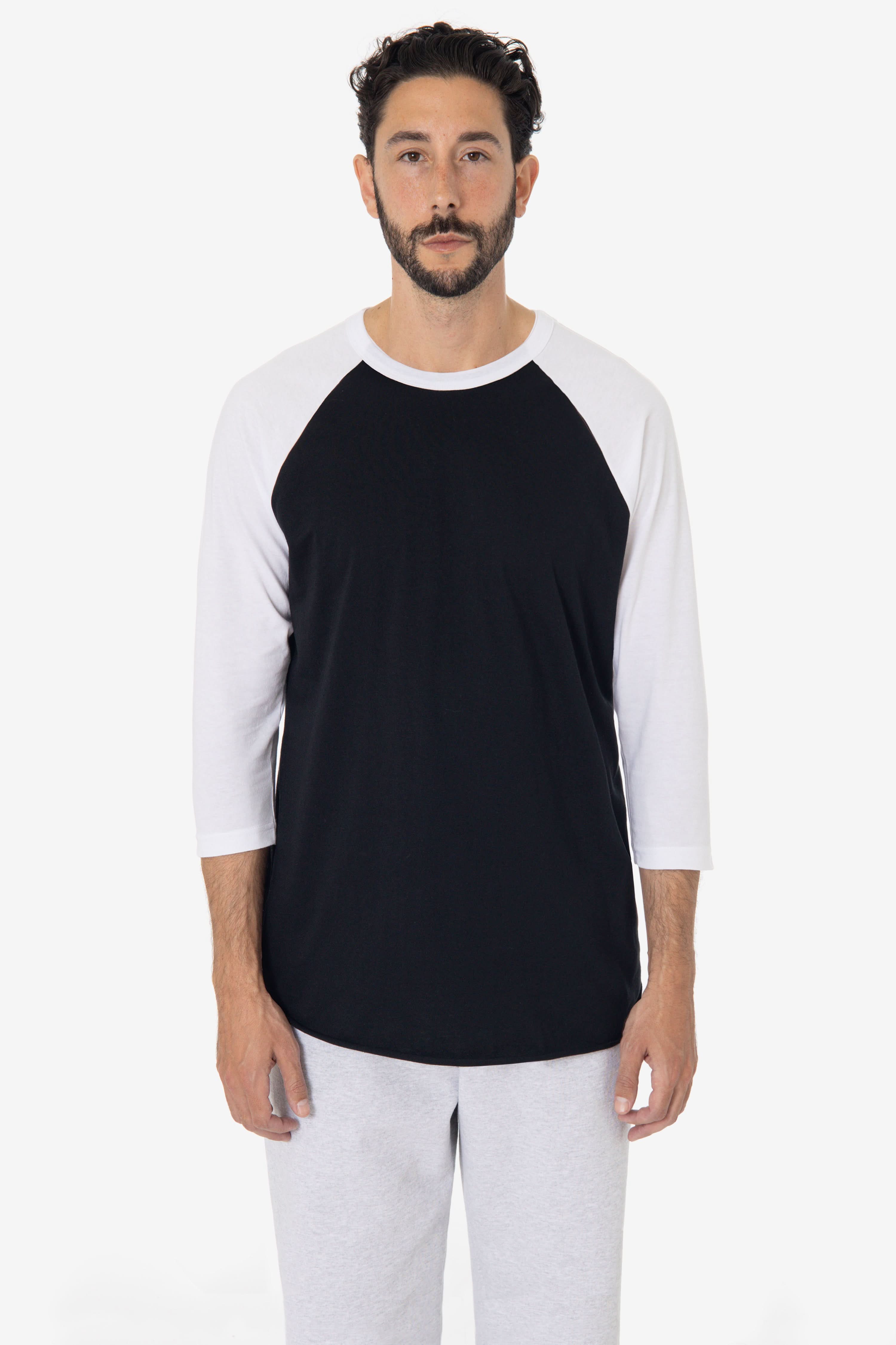 FOOTBALL RAGLAN L/S Tシャツ ZIMEGO Men's 3/4 Sleeve Baseball Football College Raglan Henley Athlet