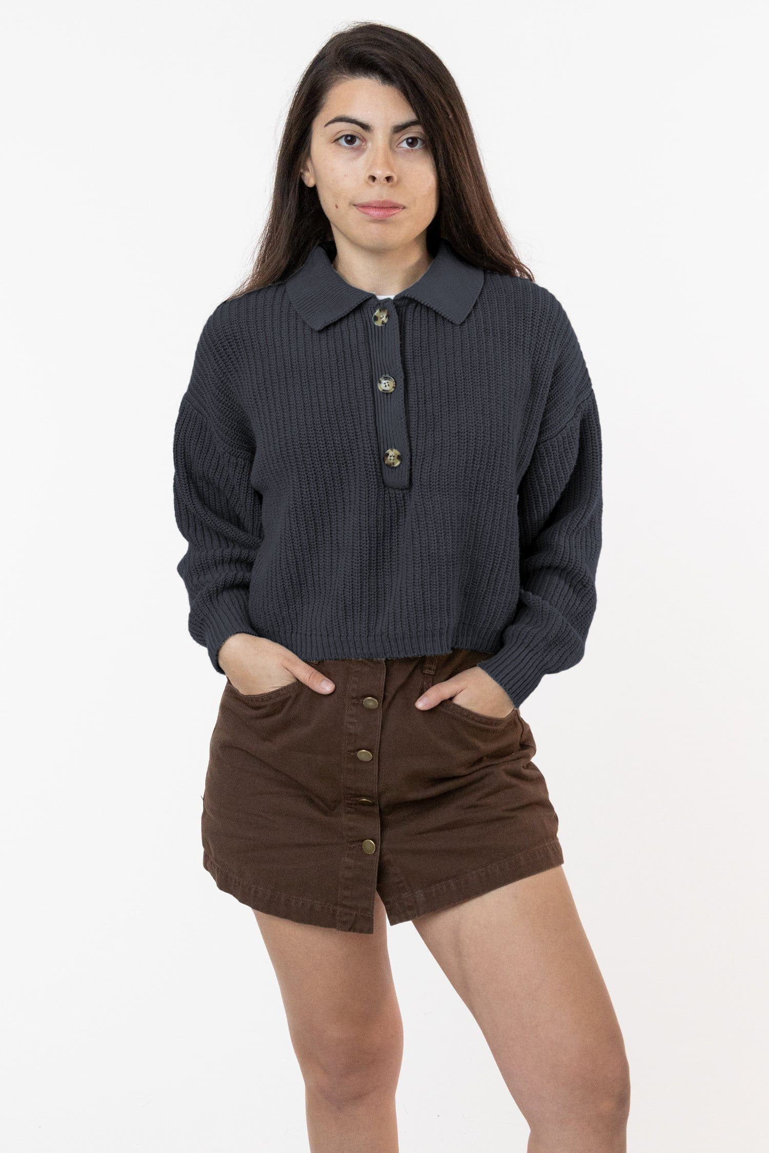 FM30GD - Fisherman Cropped Polo Pullover – Los Angeles Apparel