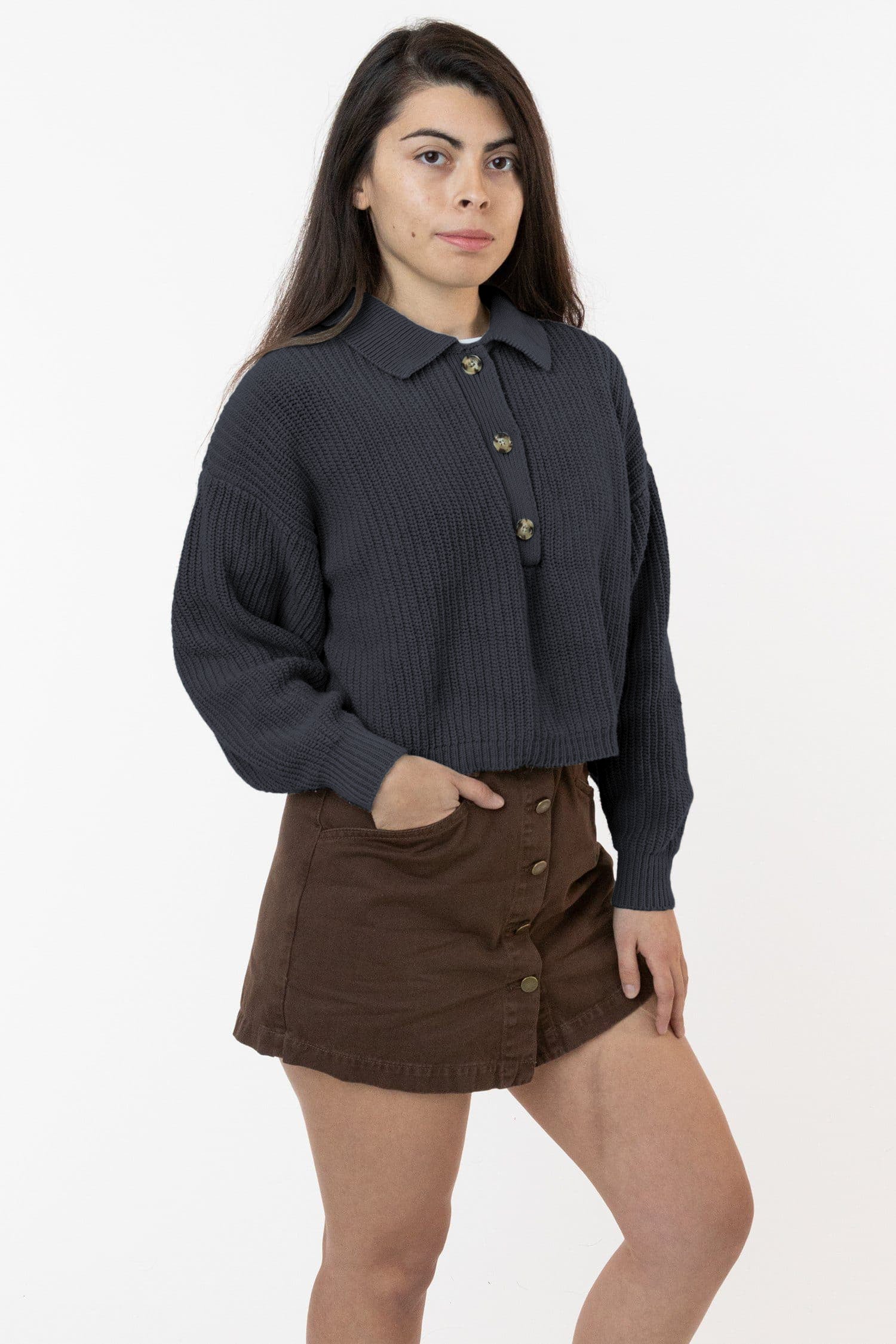 FM30GD - Fisherman Cropped Polo Pullover – Los Angeles Apparel