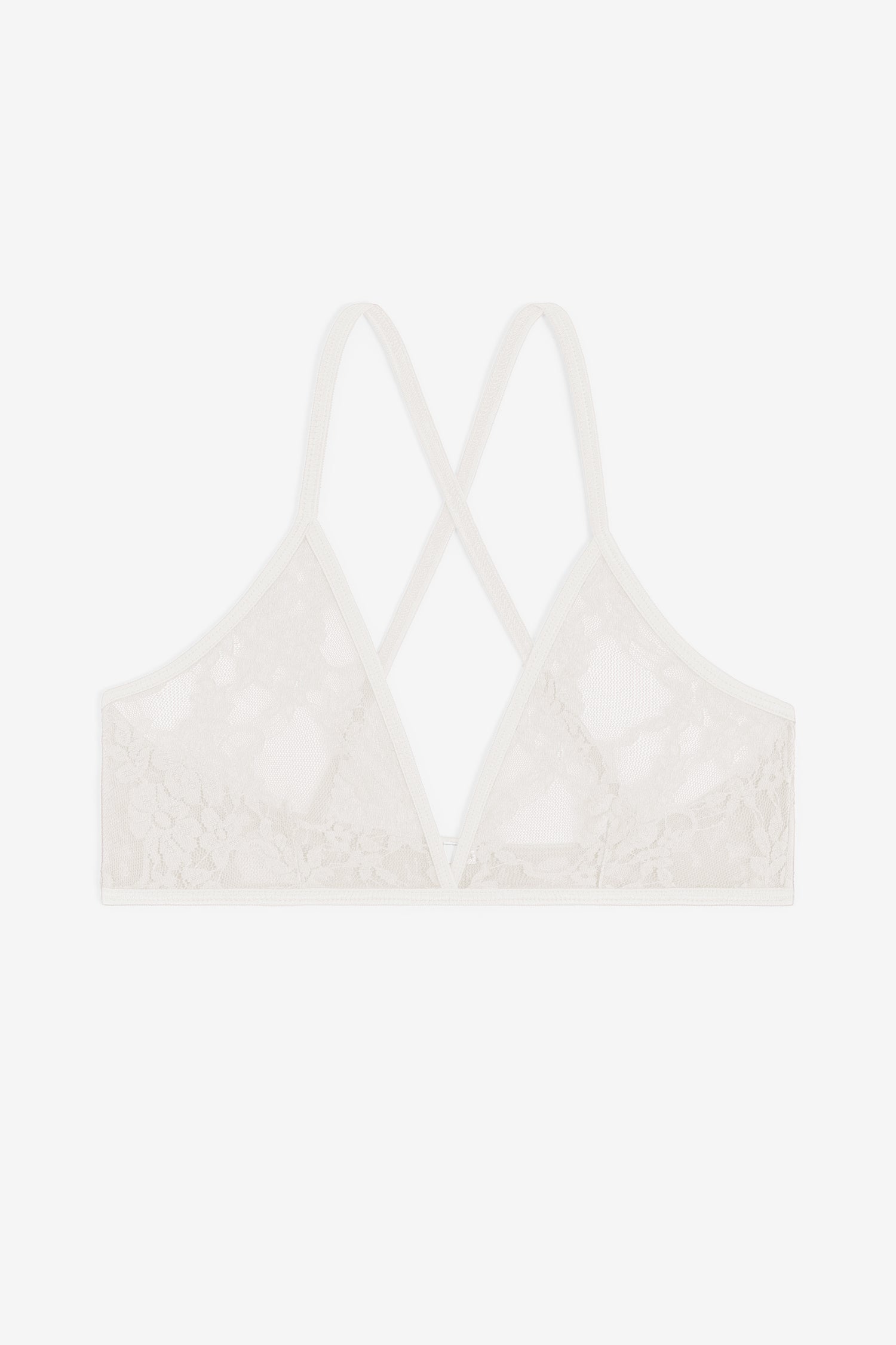 FNS92 - Floral Lace Crossback Bra – Los Angeles Apparel