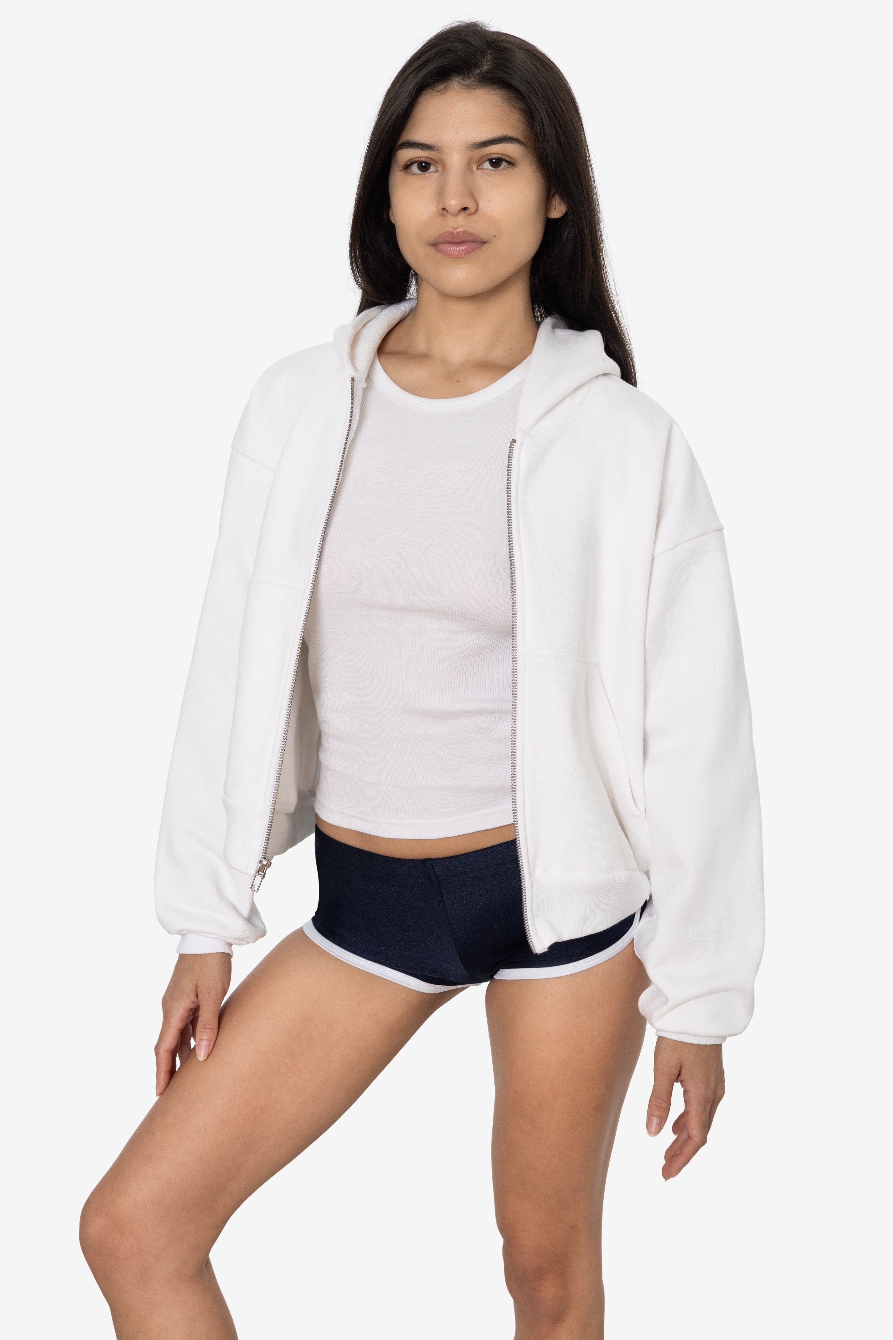 HF16 - Heavy Fleece Cropped Zip-Up Hoodie (Piece Dye) – Los