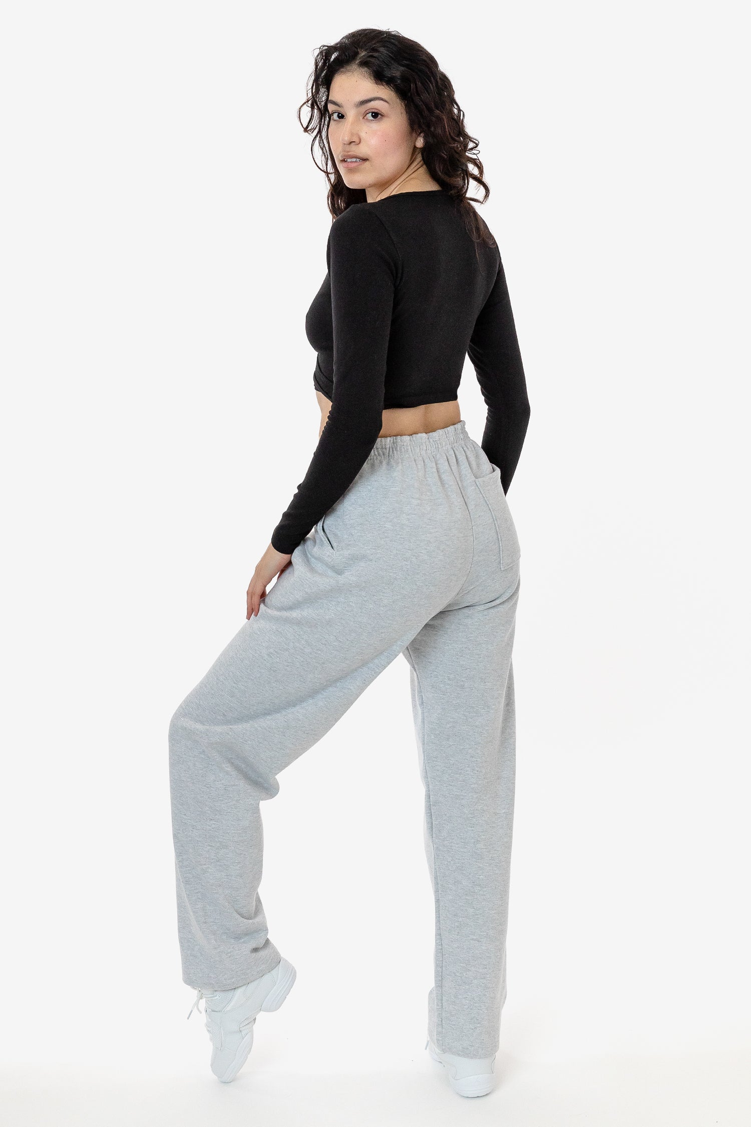 Wide leg hot sale fleece sweatpants