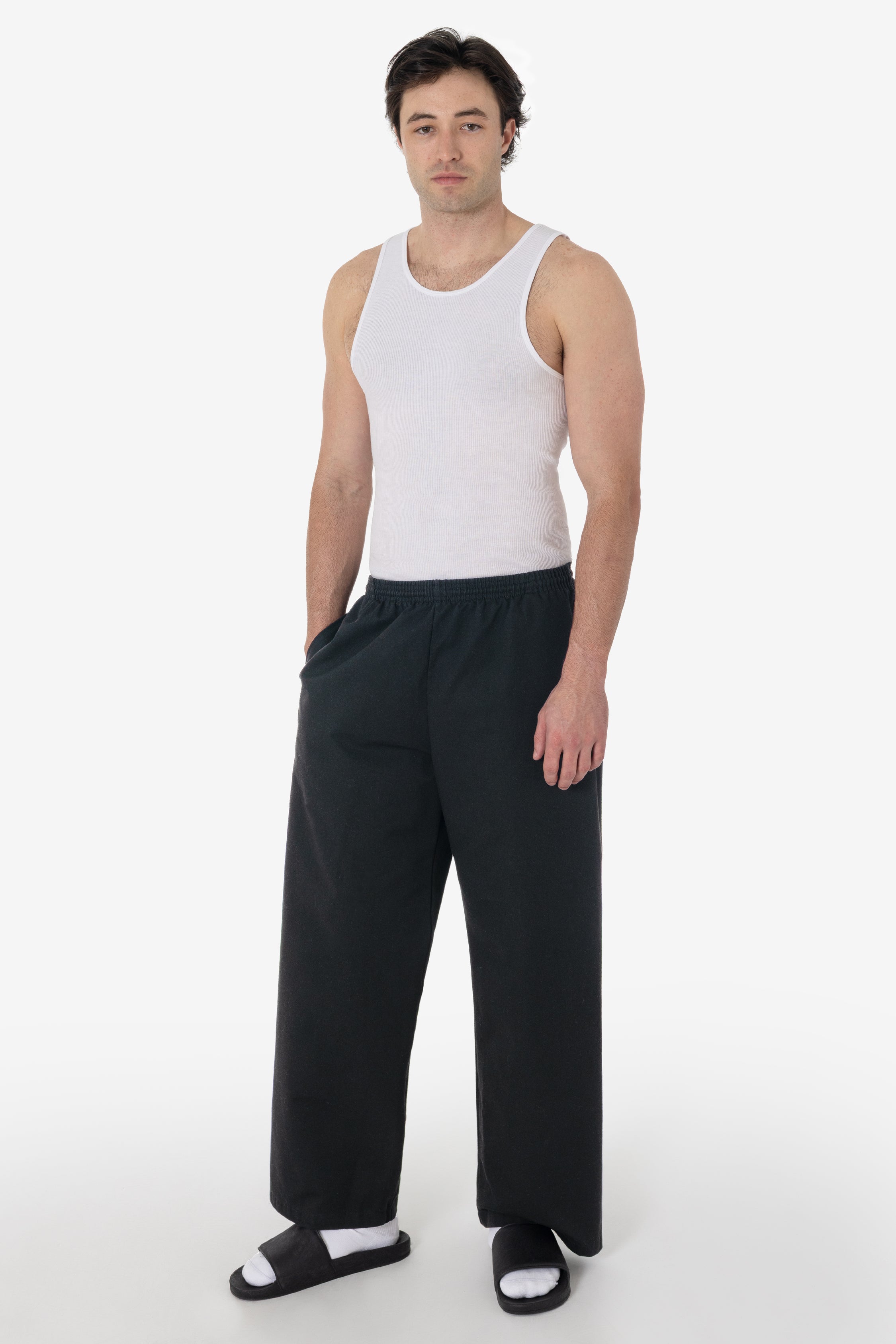HF05 - Heavy Fleece Wide Leg Sweatpants (Piece Dye)