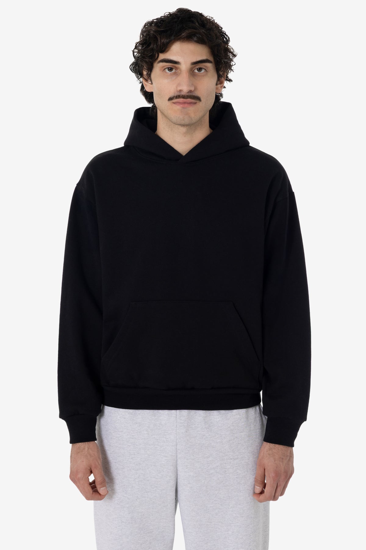 Black Los Angeles Apparel HF09 14 ounce Heavy Fleece Hoodie