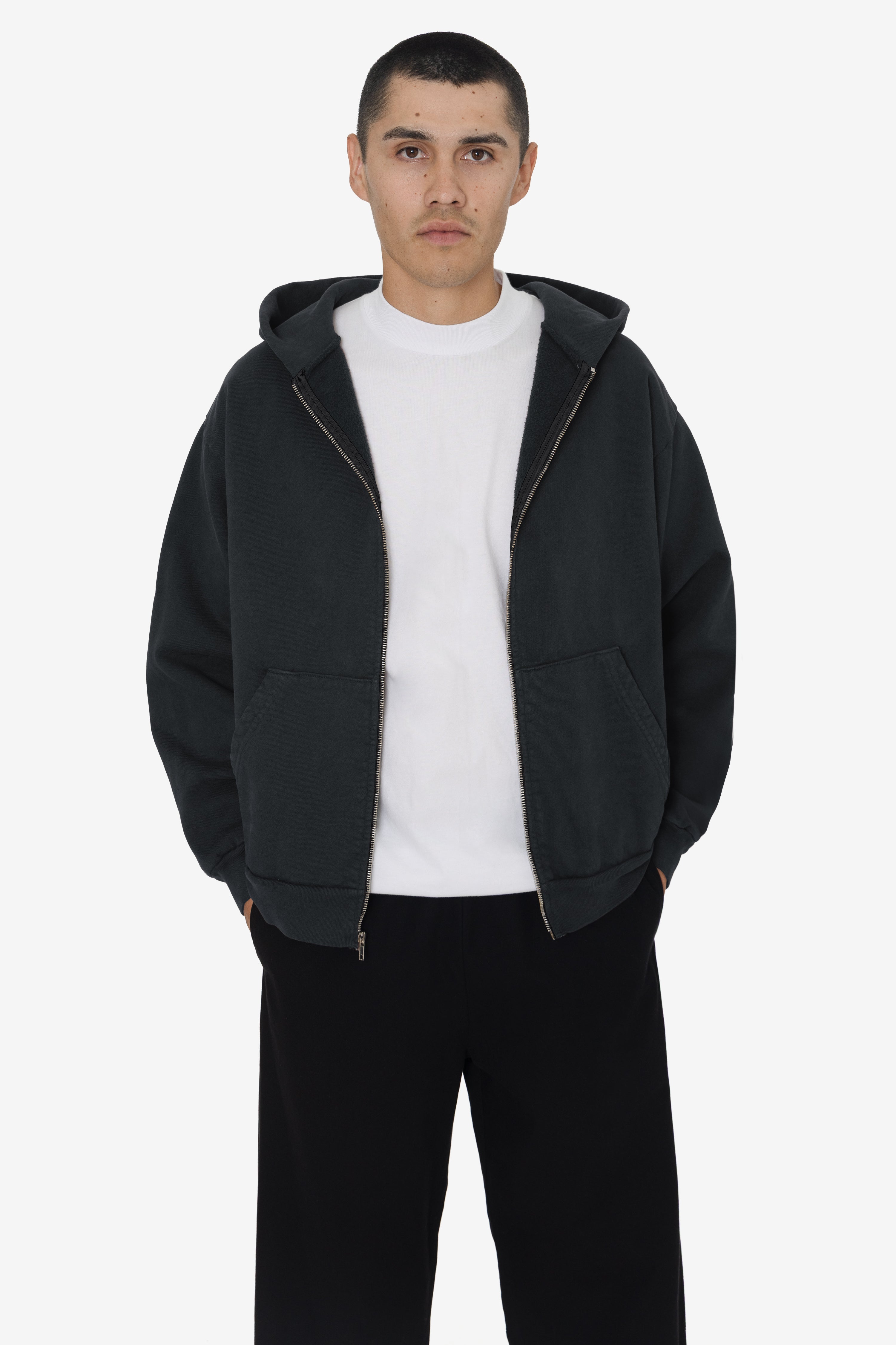 HF10 - Heavy Fleece Zip-Up Hoodie (Garment Dye) – Los Angeles Apparel