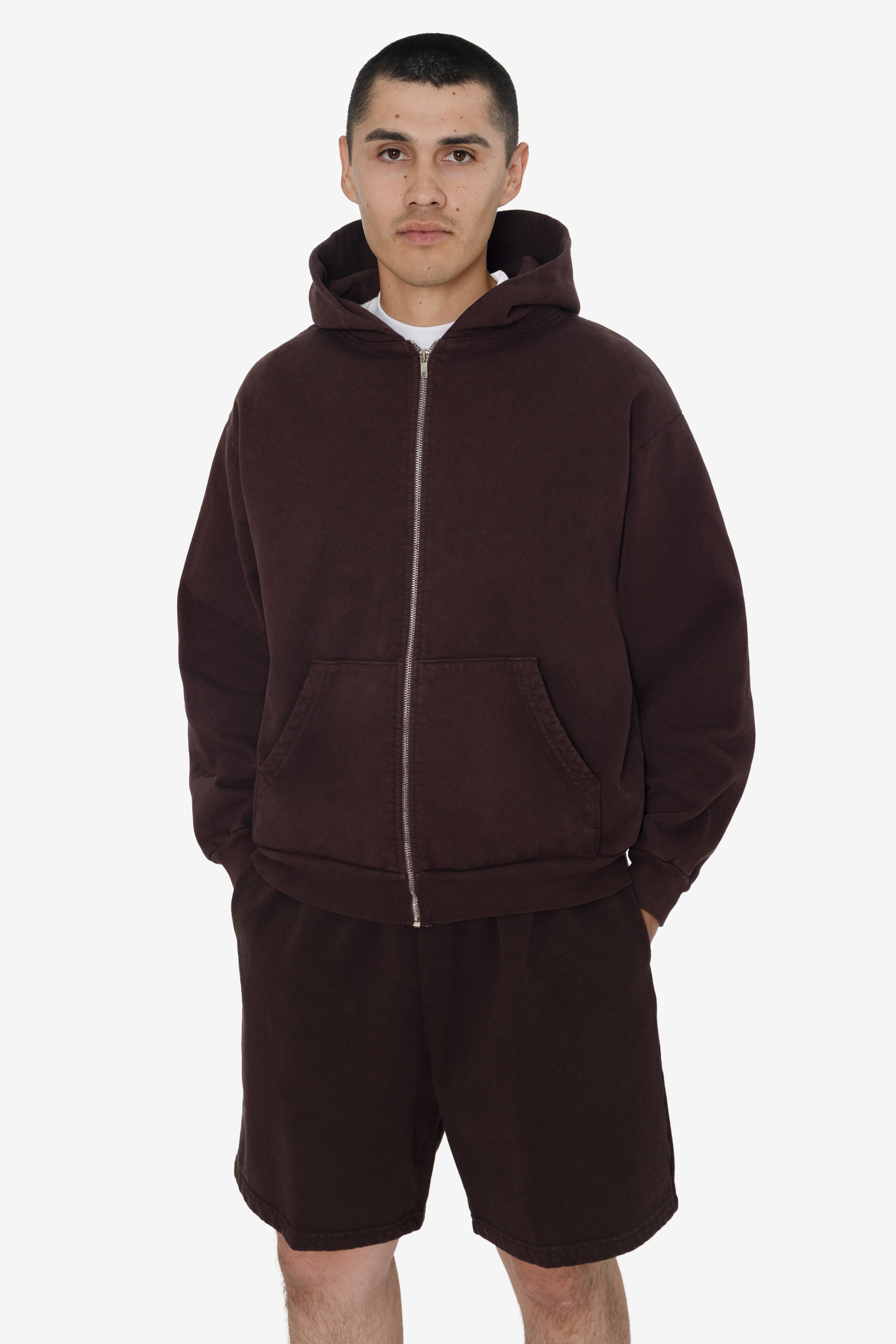 HF10 - Heavy Fleece Zip-Up Hoodie (Garment Dye) – Los Angeles Apparel