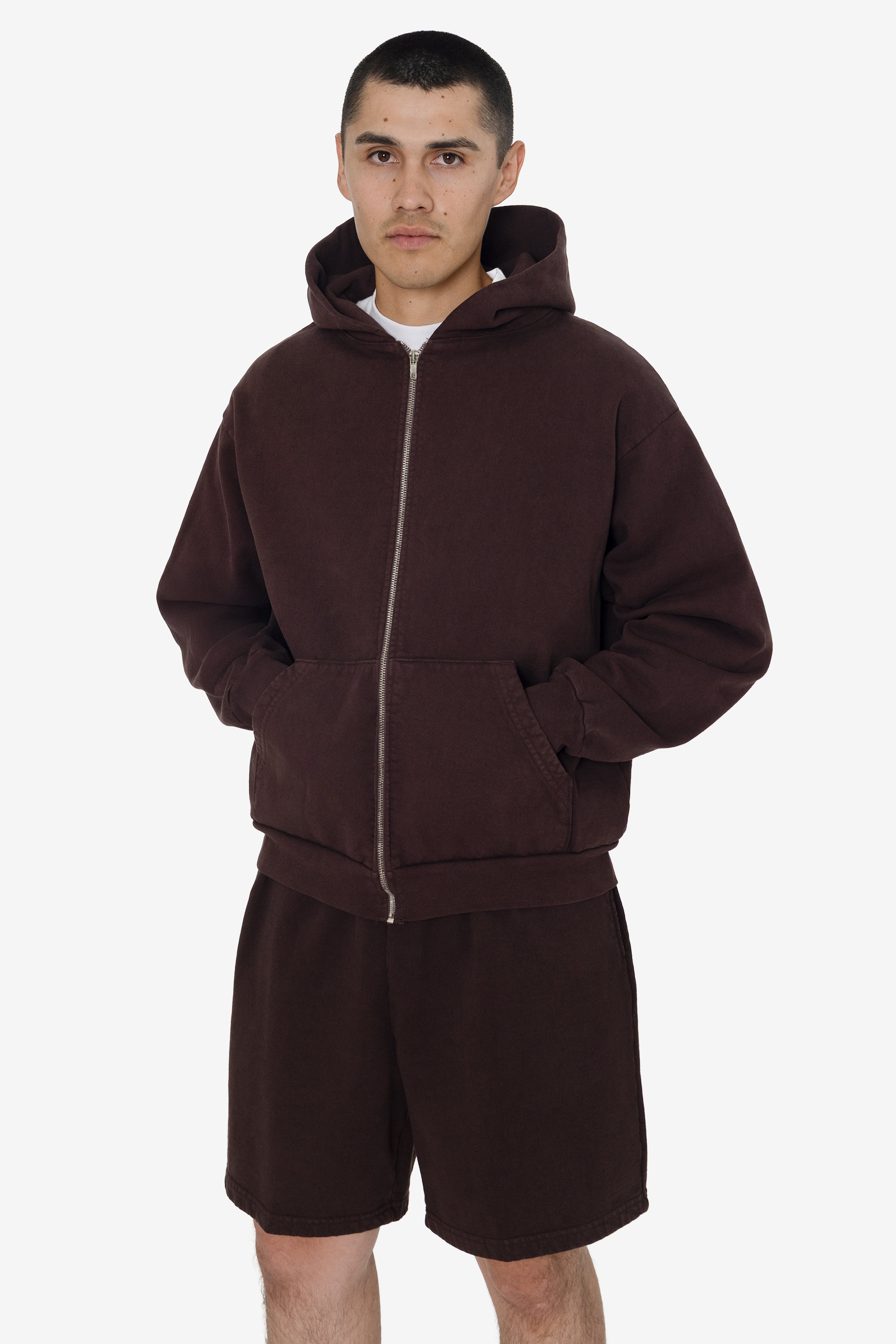 HF10 - Heavy Fleece Zip-Up Hoodie (Garment Dye) – Los Angeles Apparel