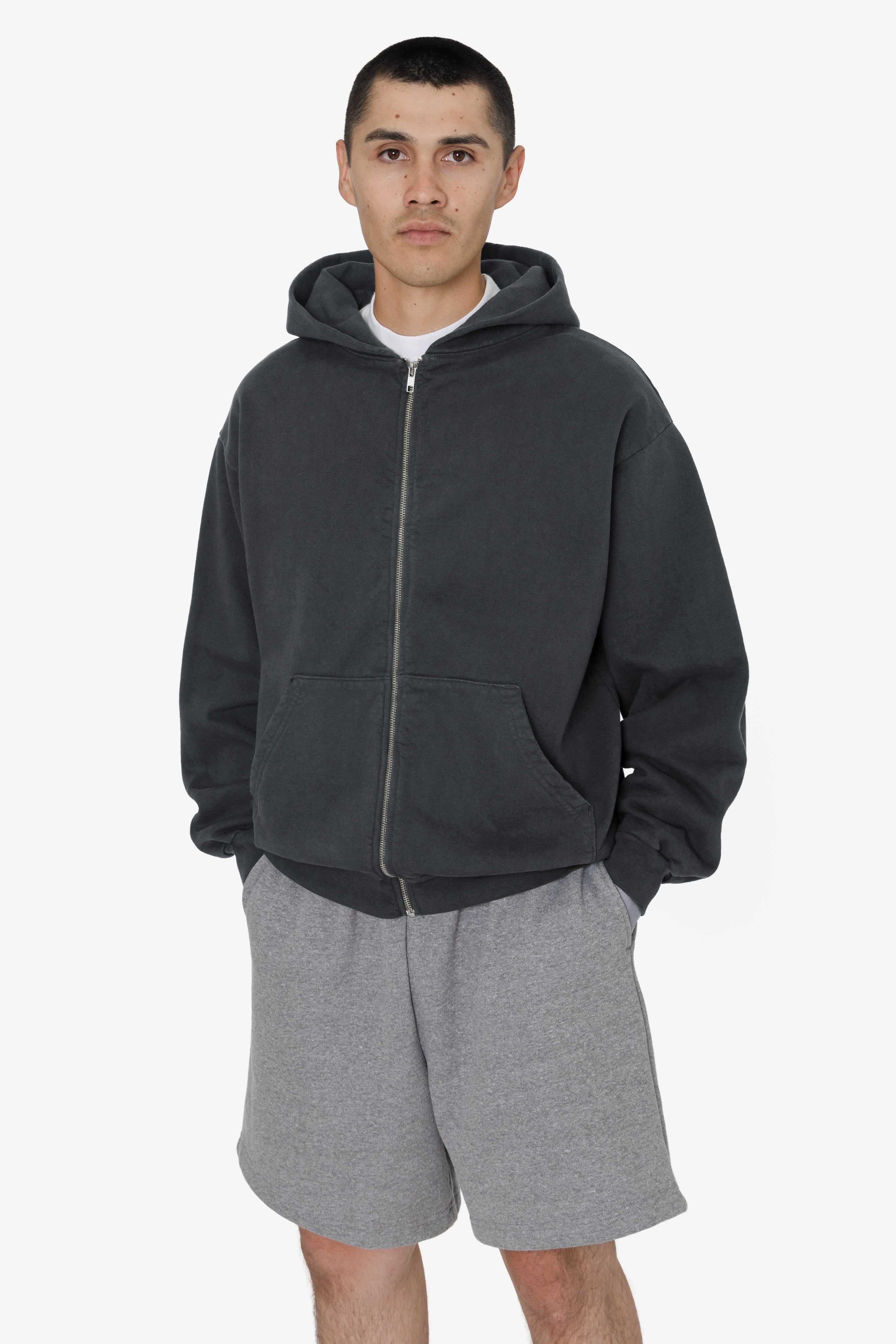 HF10 - Heavy Fleece Zip-Up Hoodie (Garment Dye) – Los Angeles Apparel