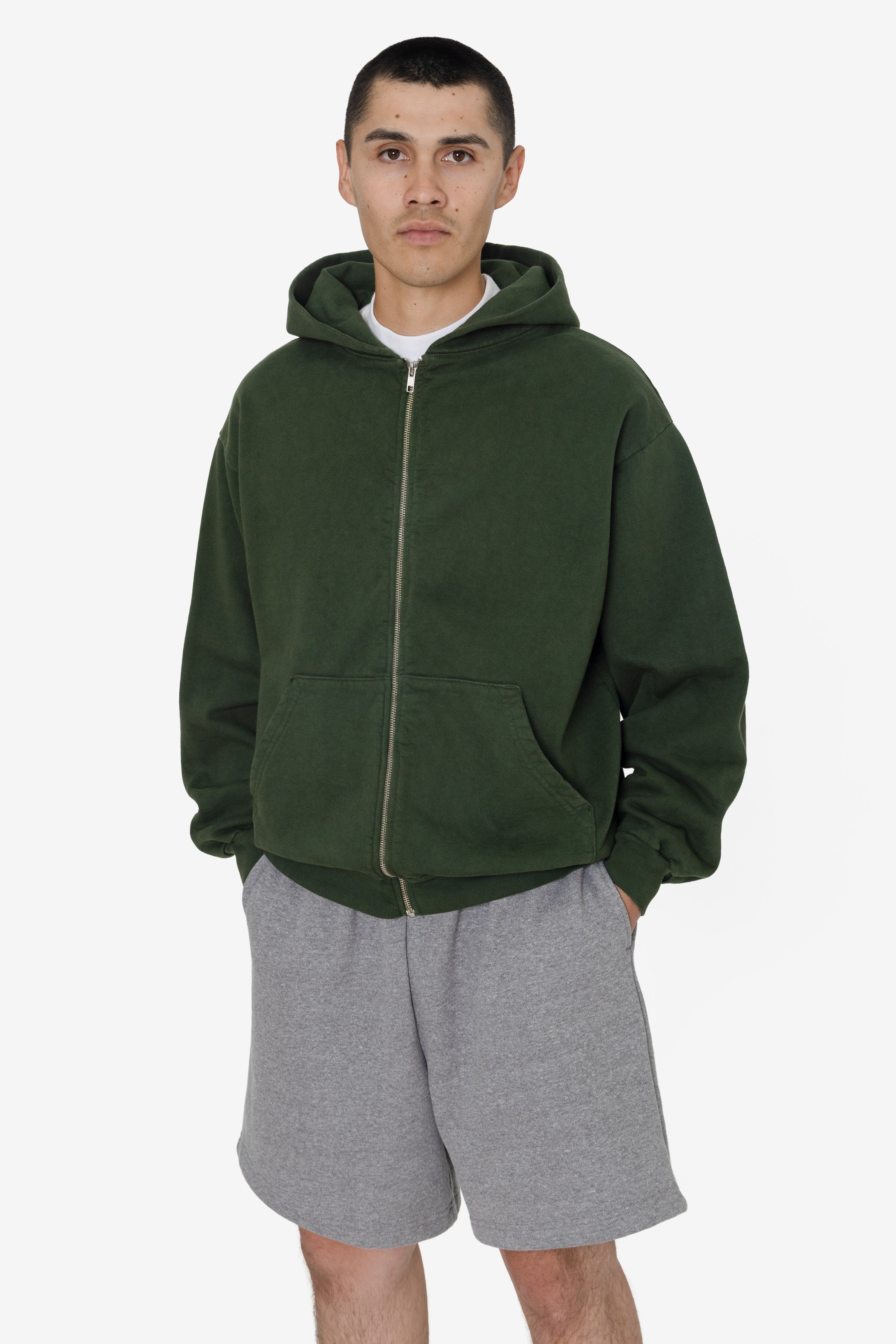 HF10 - Heavy Fleece Zip-Up Hoodie (Garment Dye) – Los Angeles Apparel