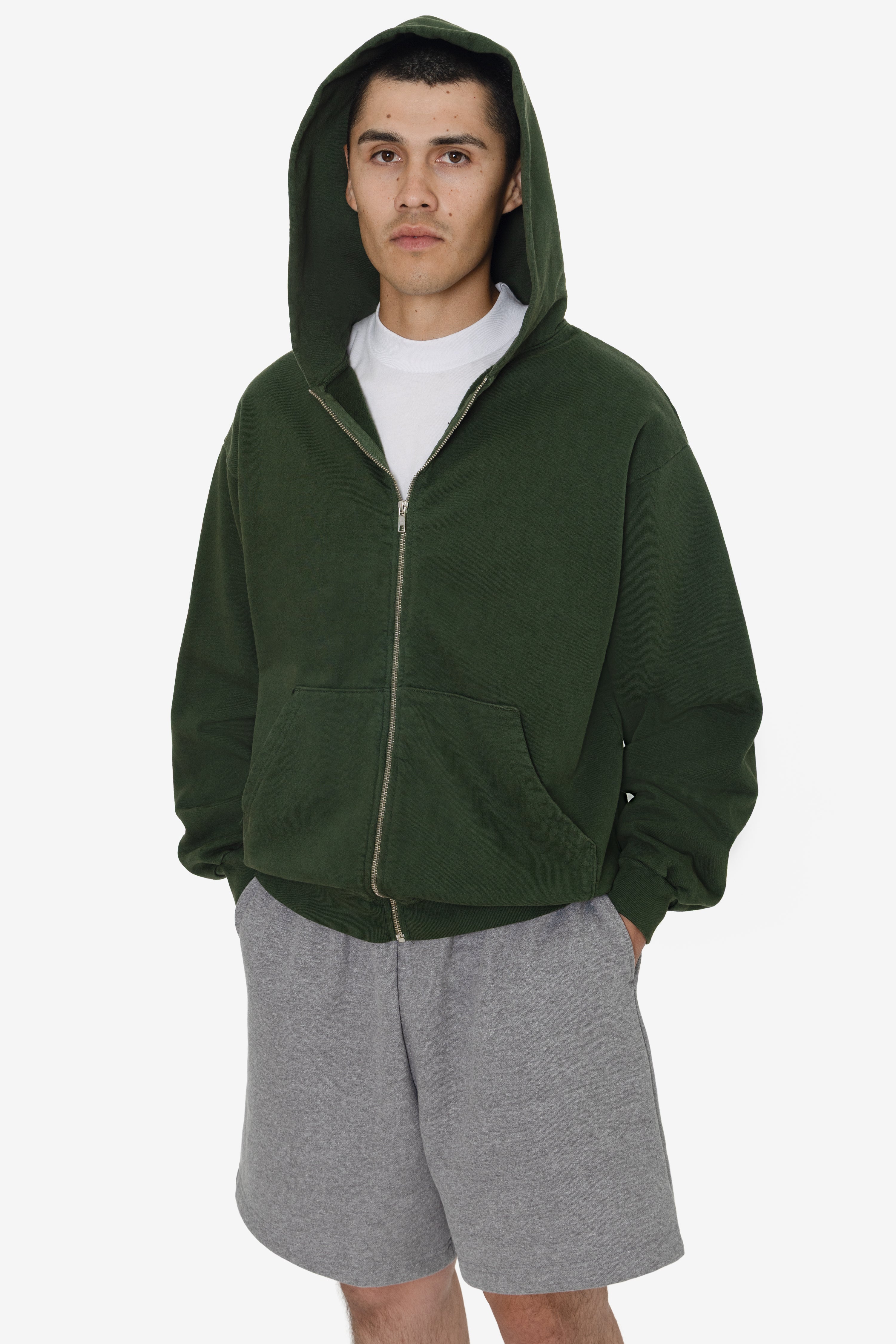 HF10 - Heavy Fleece Zip-Up Hoodie (Garment Dye) – Los Angeles Apparel