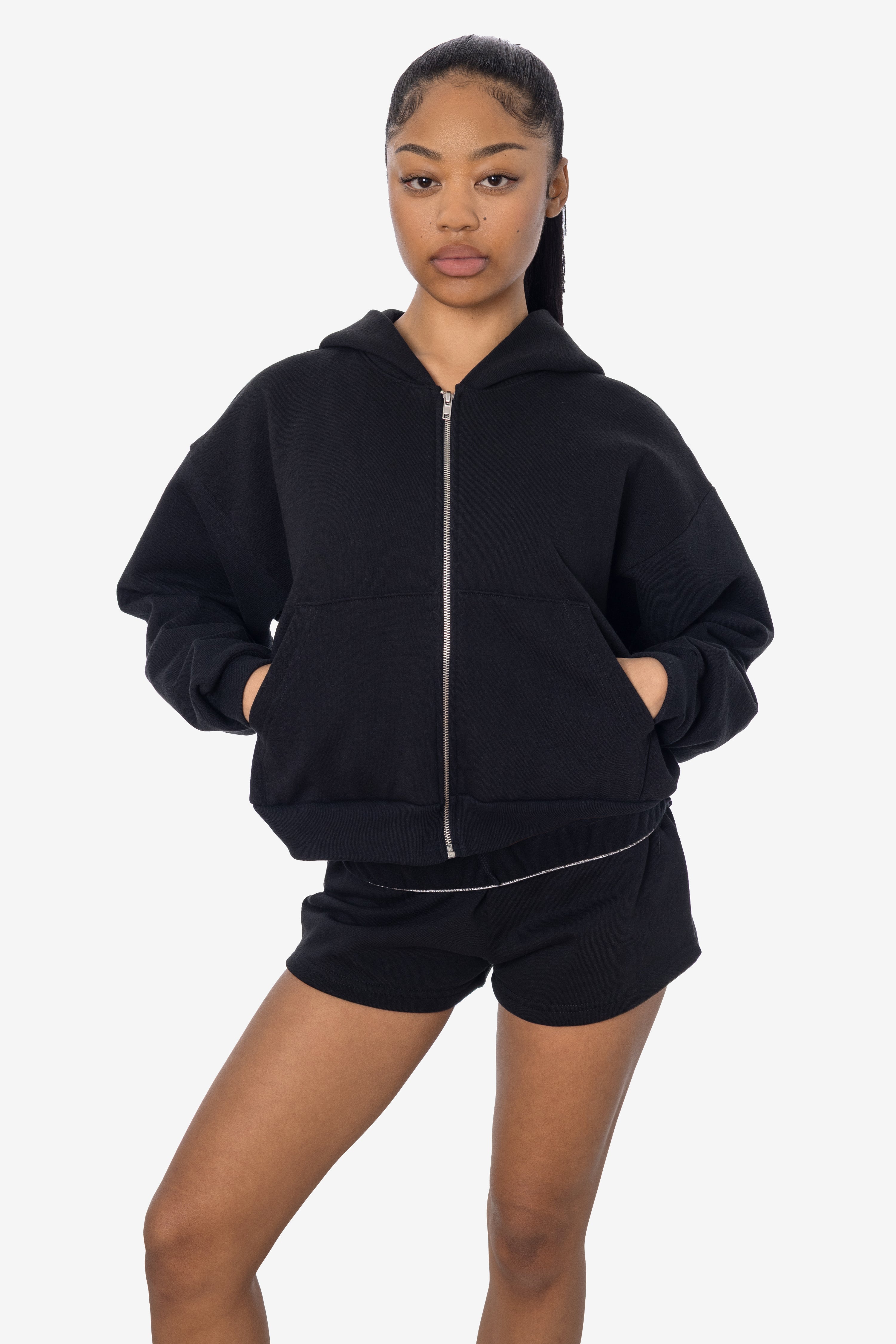 HF16 - Heavy Fleece Cropped Zip-Up Hoodie (Garment Dye) – Los