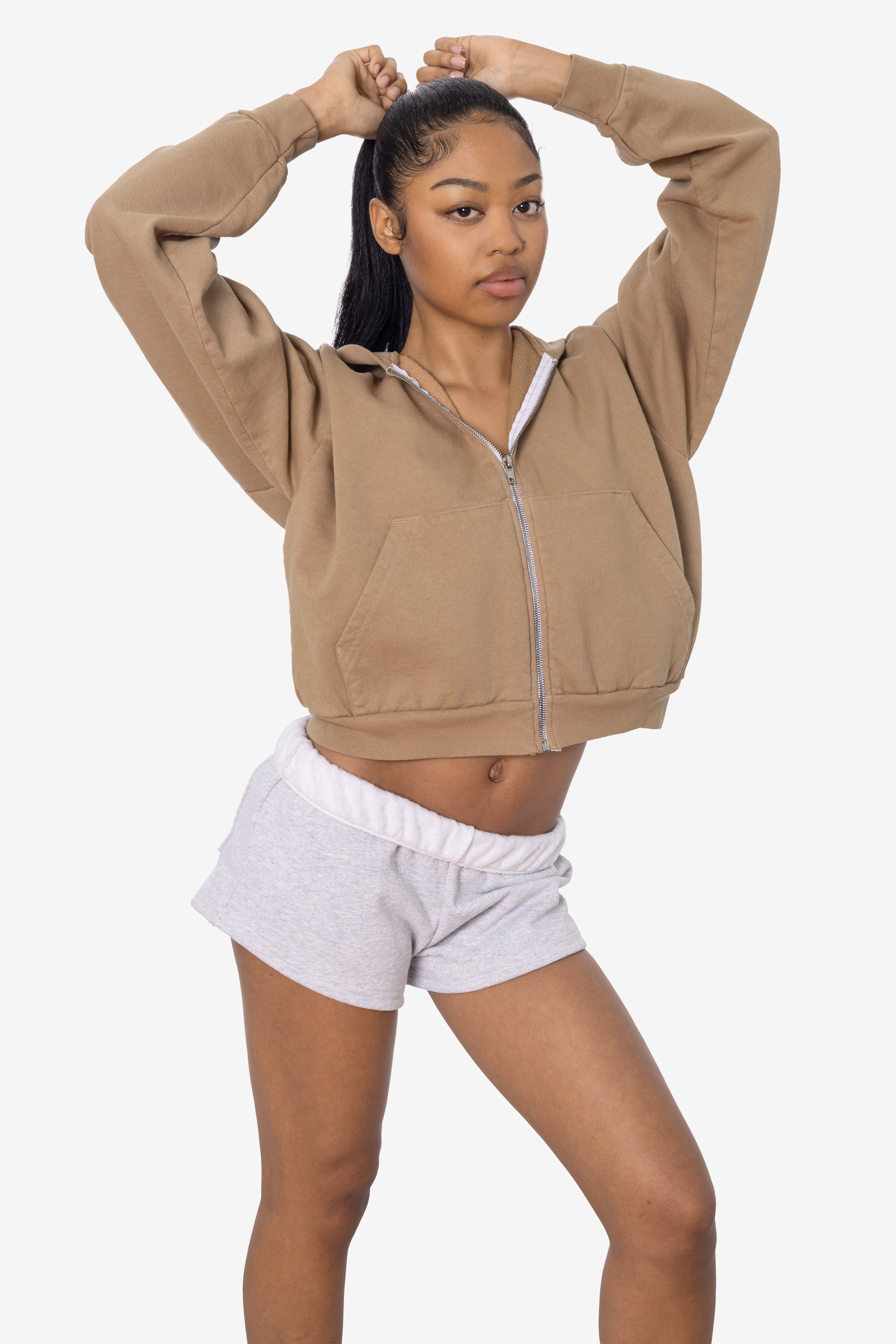 HF16 - Heavy Fleece Cropped Zip-Up Hoodie (Garment Dye) – Los