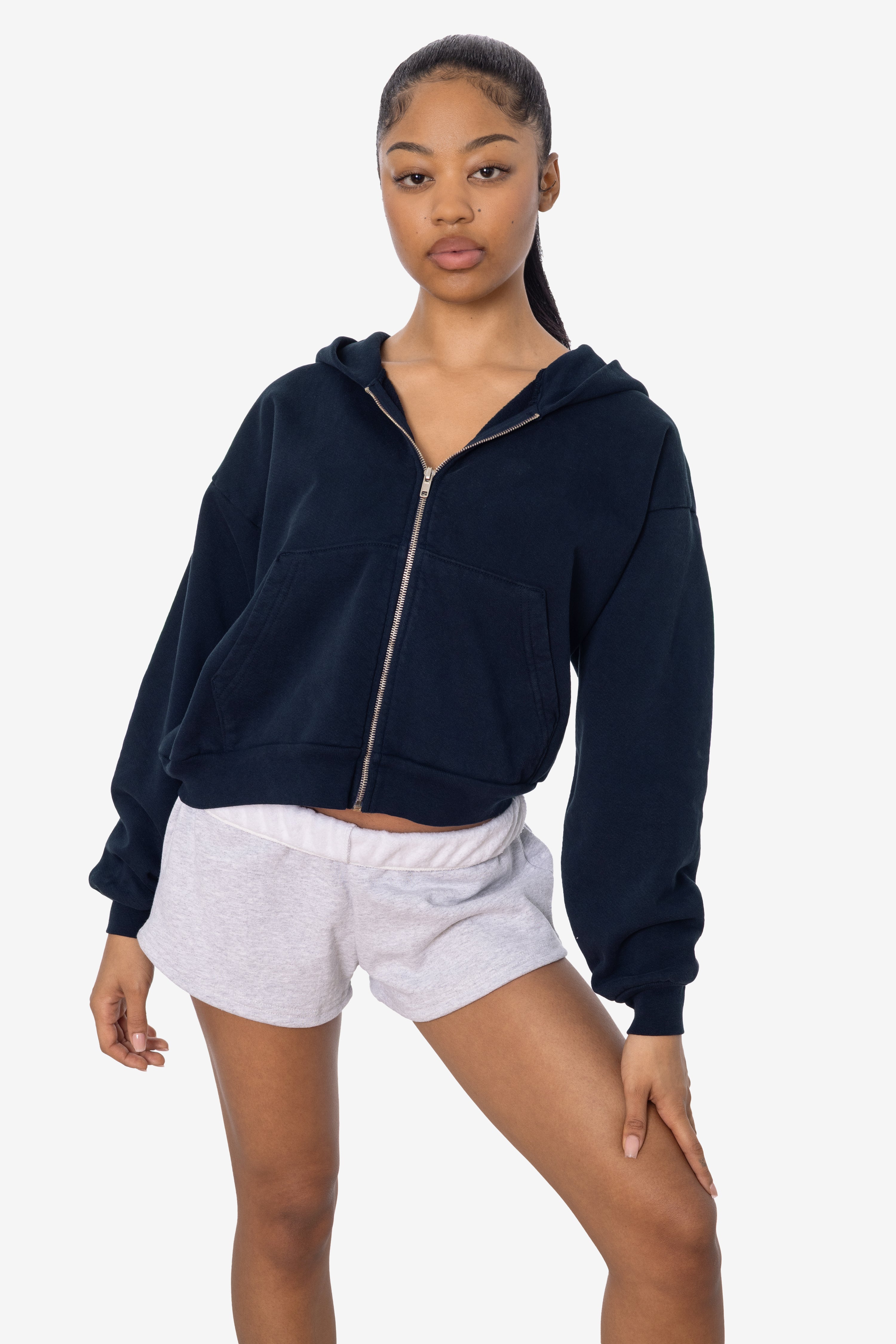 HF16 - Heavy Fleece Cropped Zip-Up Hoodie (Garment Dye) – Los