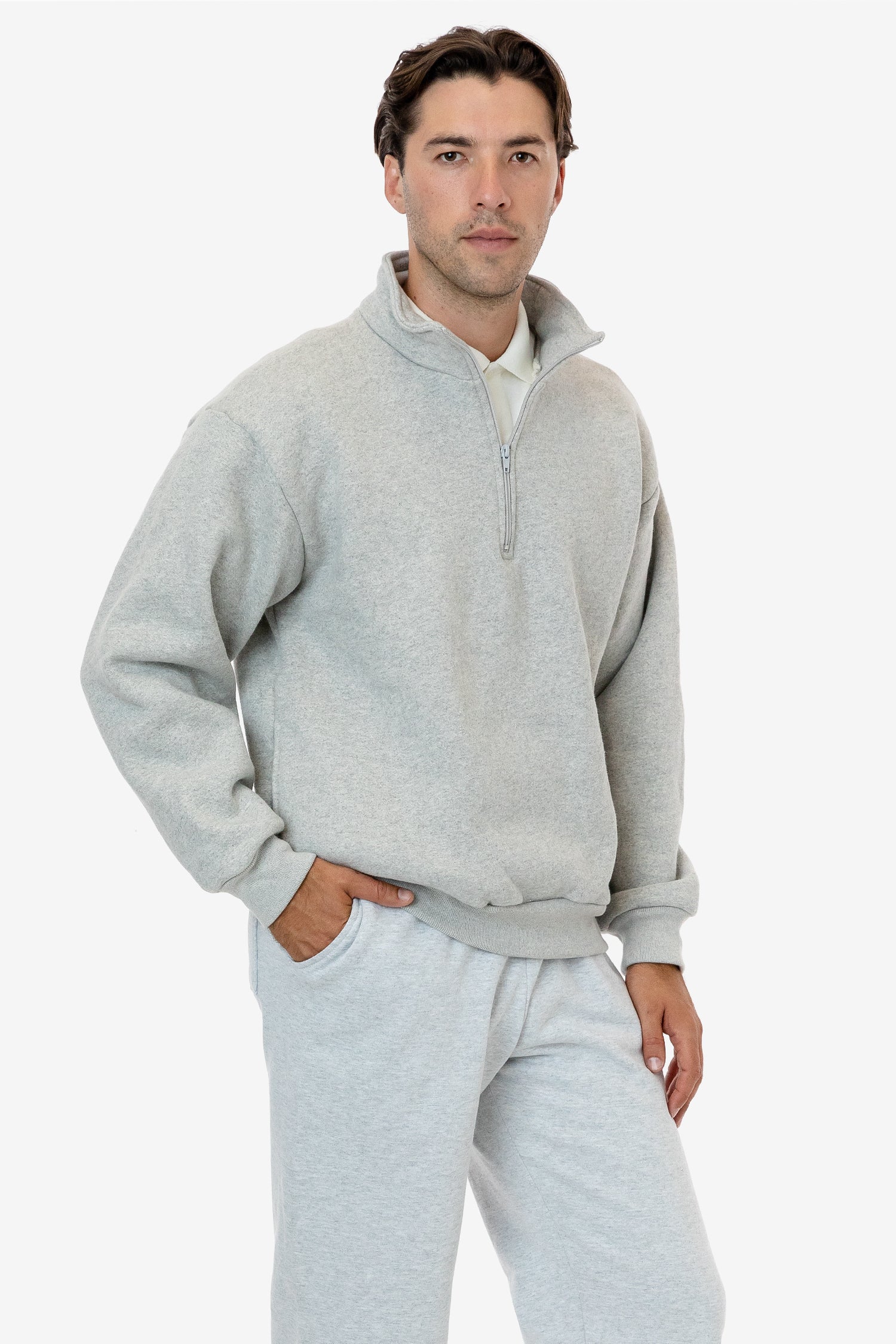 Unisex Heavy Fleece Half Zip Pullover