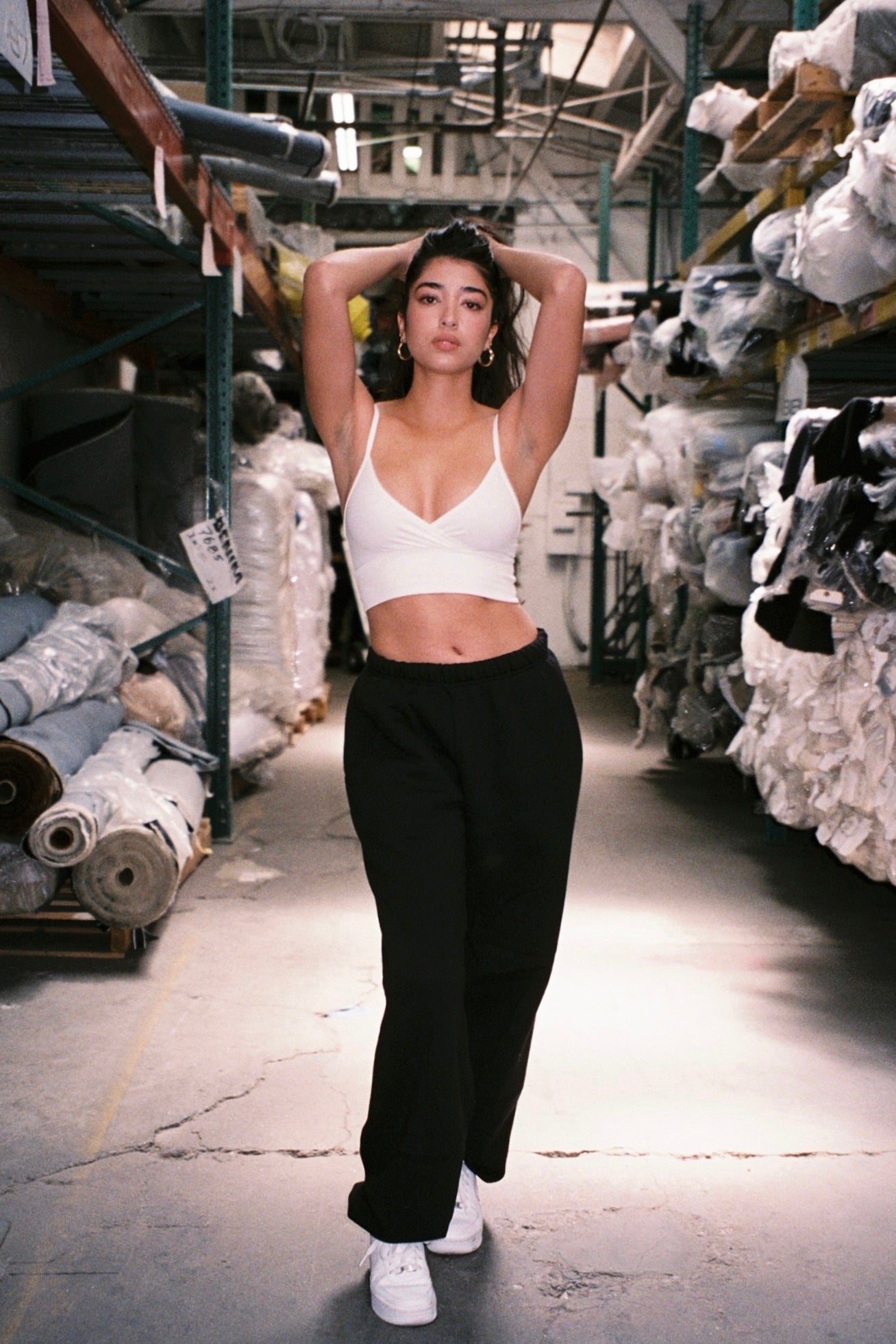 Apparel Girl In Crop Top And Sweatpants HF04 Heavy Fleece Sweatpants (Piece Dye) – Los Angeles Apparel