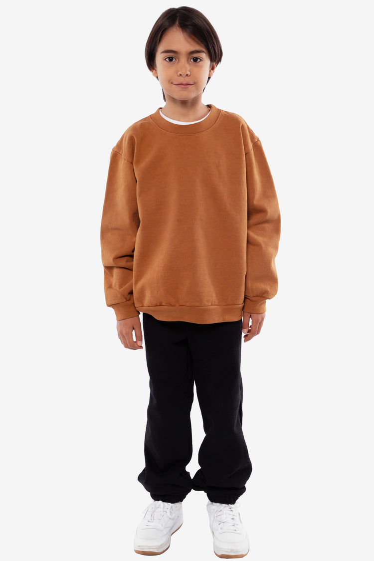 HF107GD - Heavy Dye Kids Angeles Apparel Crew Garment Sweatshirt Fleece – Los