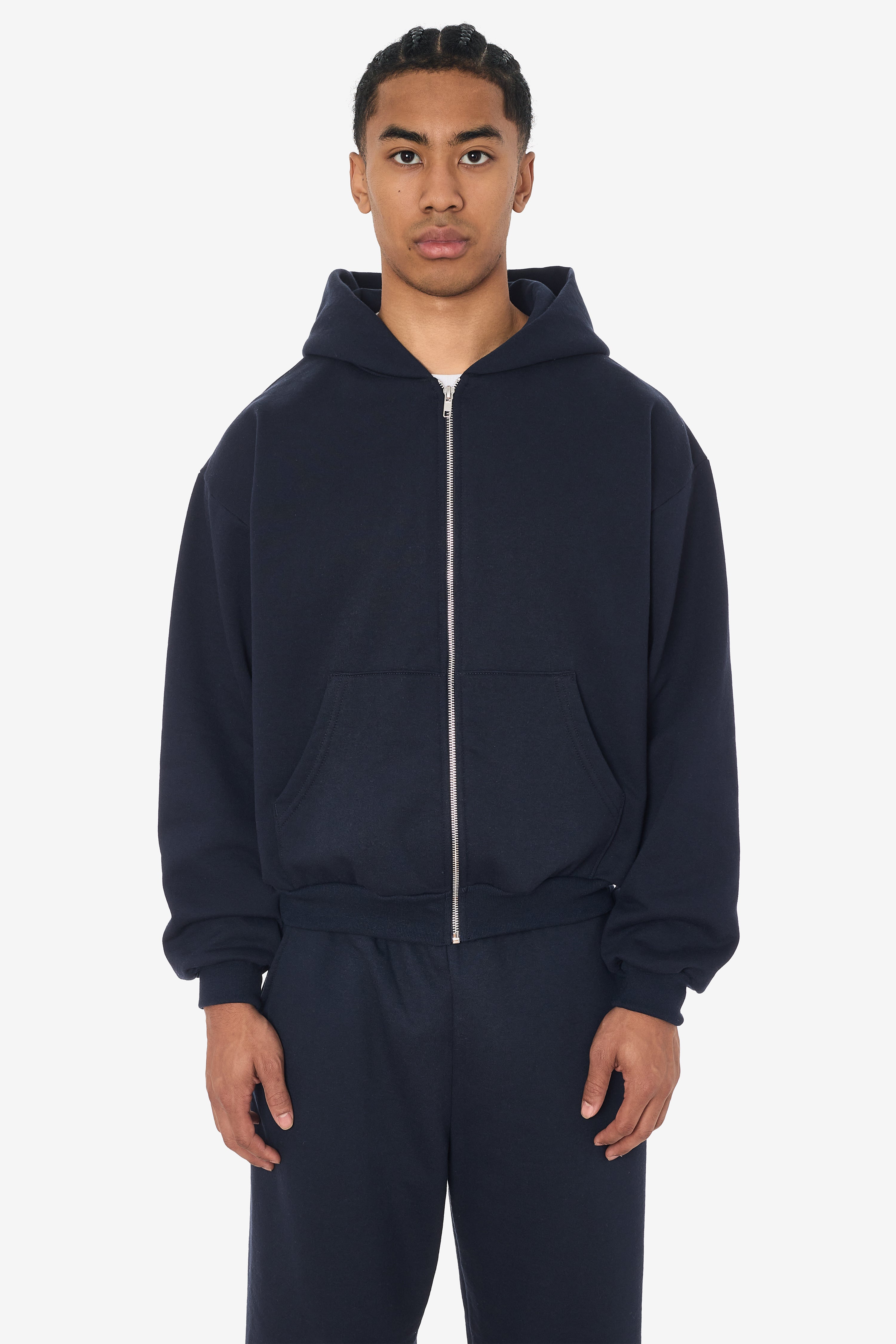 MWF10 - 10 oz. Mid-weight Poly Cotton Fleece Waist Length Zip-Up